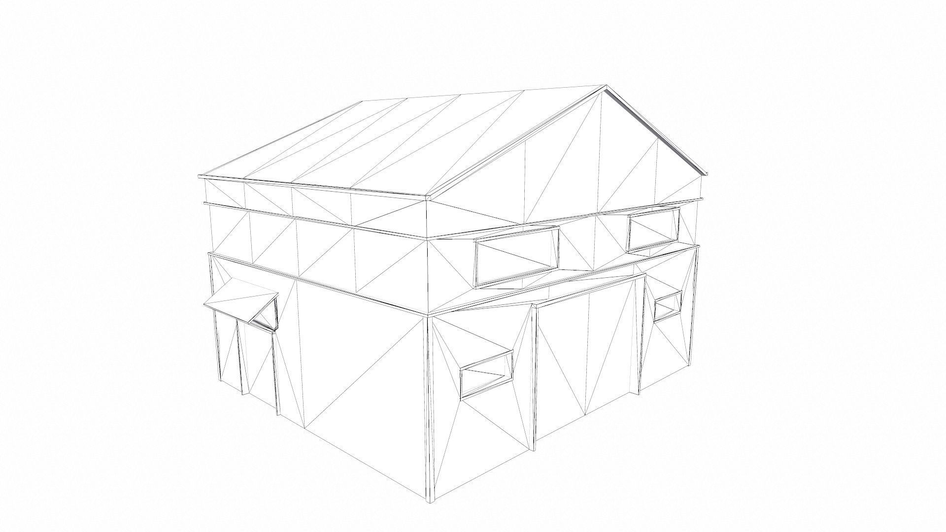 Industrial Warehouse Low-poly 3D model_10