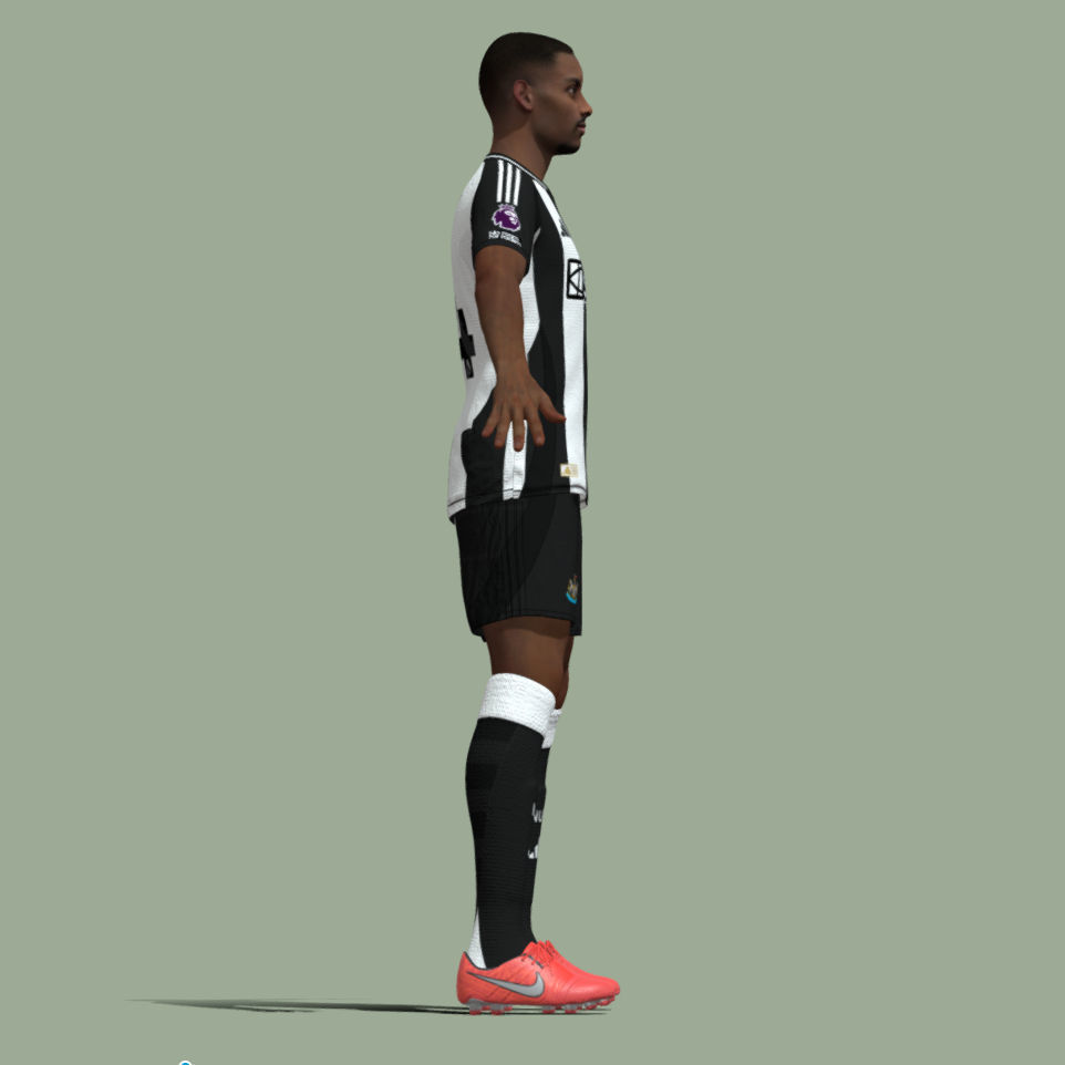 T-Pose Rigged Alexander Isak Newcastle 24-25 3D model_3