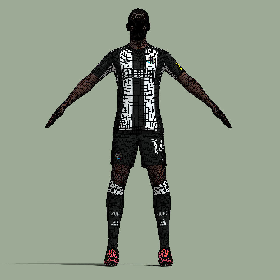 T-Pose Rigged Alexander Isak Newcastle 24-25 3D model_7