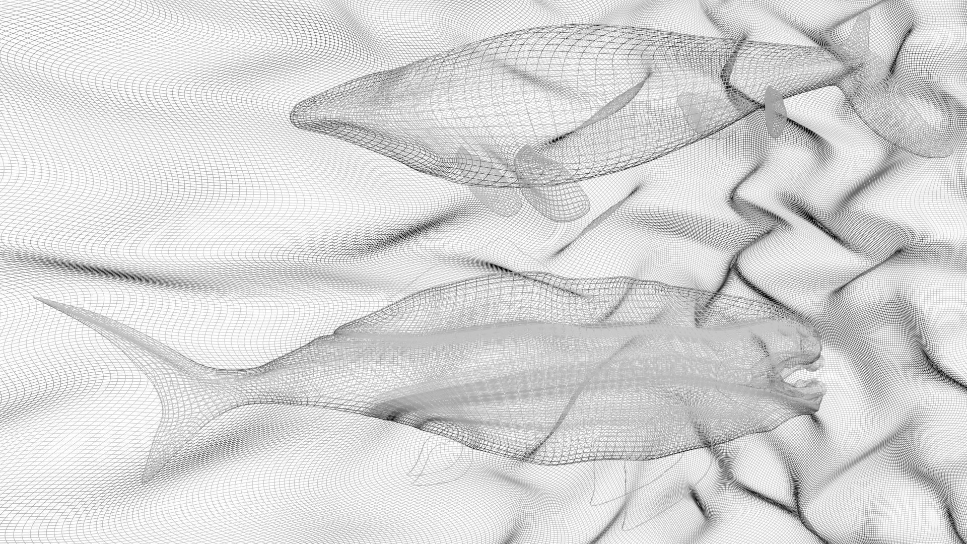 Triassic Period Time Water Animals On Water 3D model_9