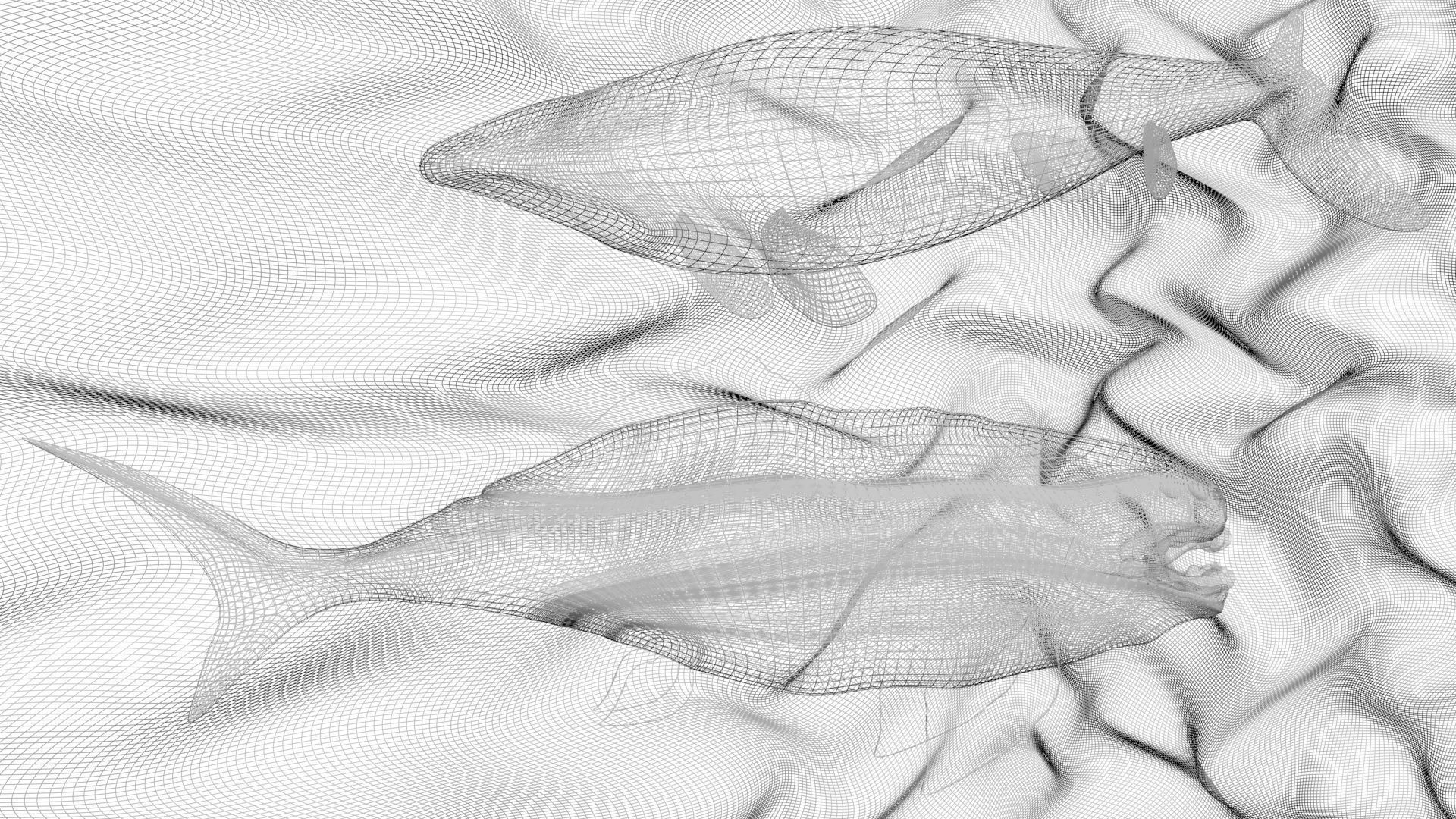 Triassic Period Time Water Animals On Water 3D model_12