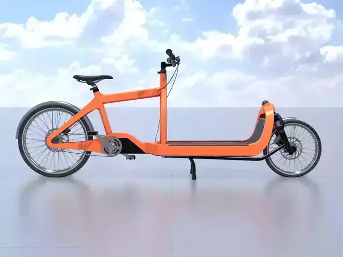 Orange Cargo Bike