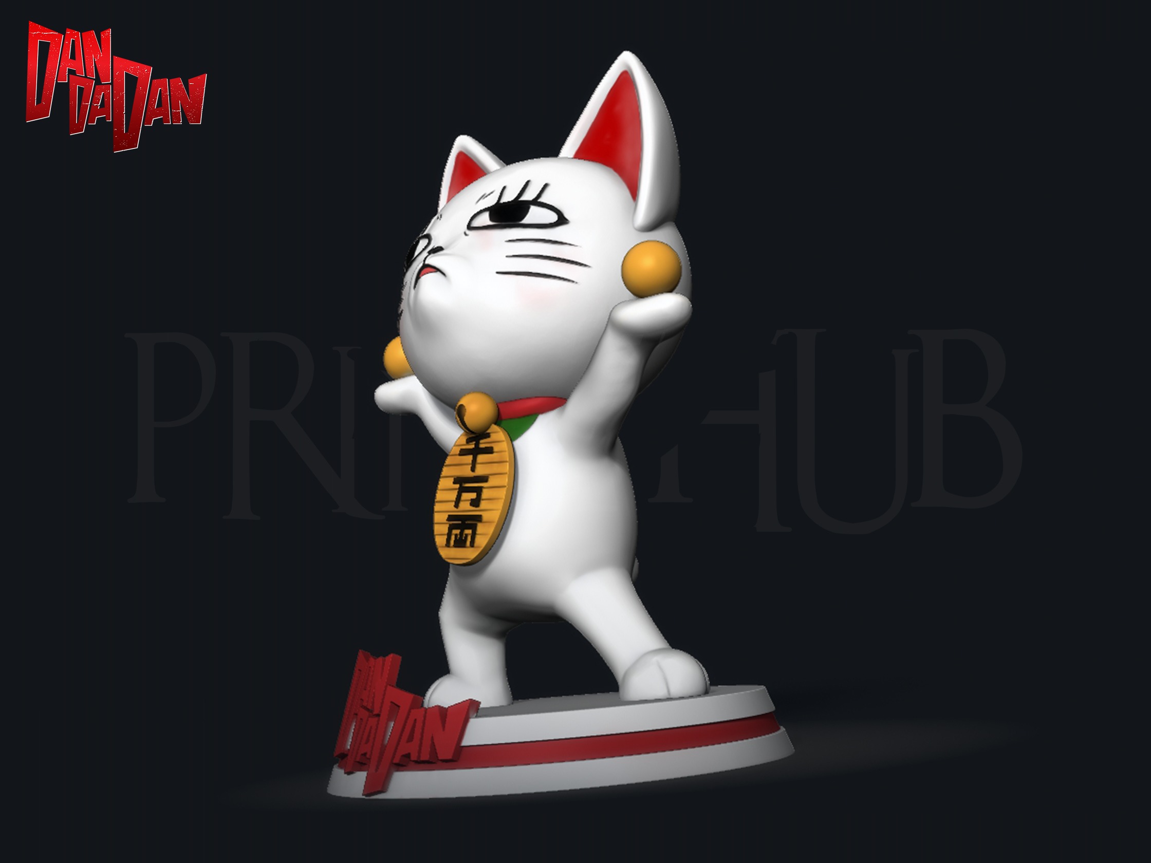 Dandadan Cat Turbo Granny  3D print model_3