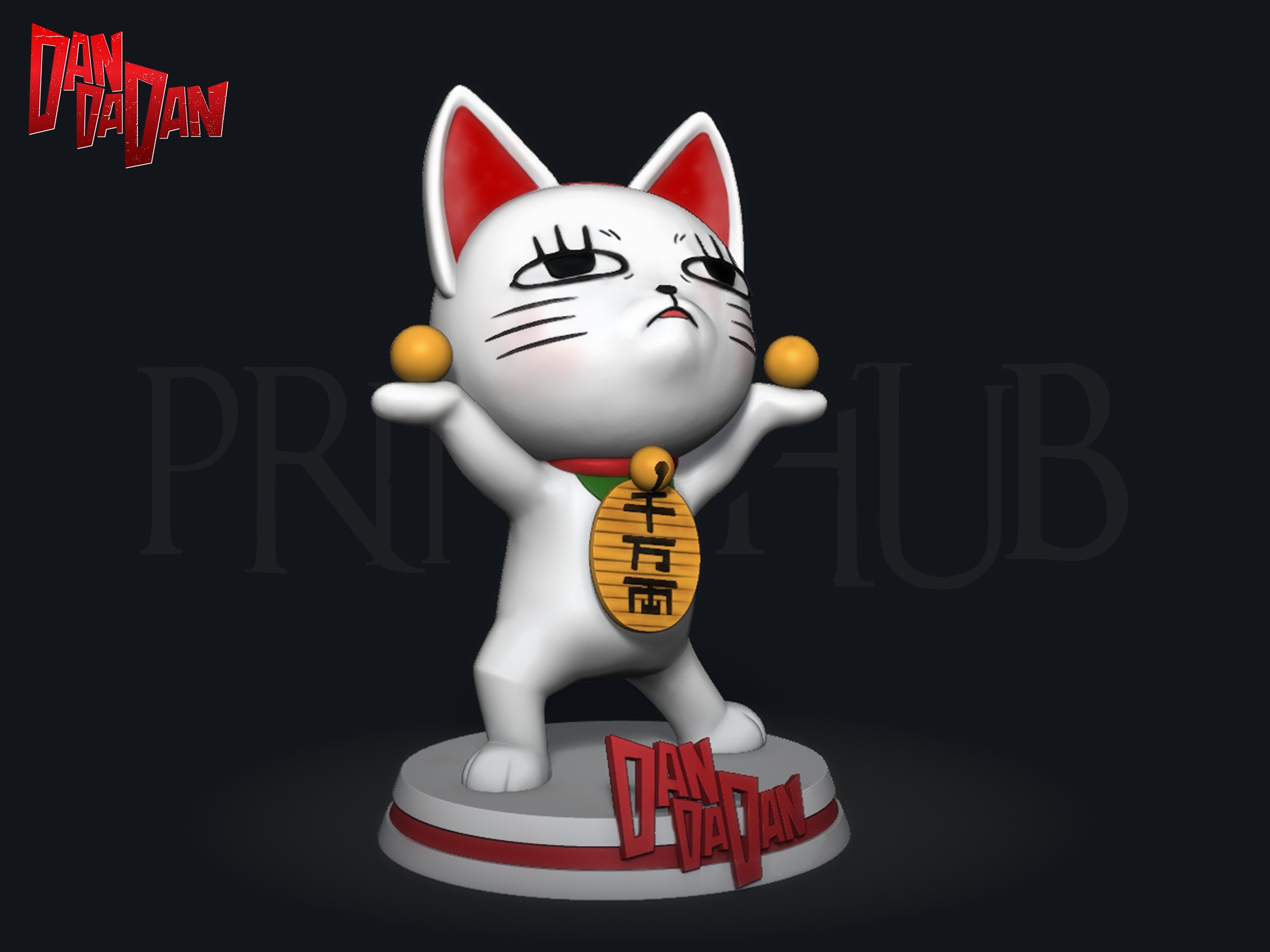 Dandadan Cat Turbo Granny  3D print model_1