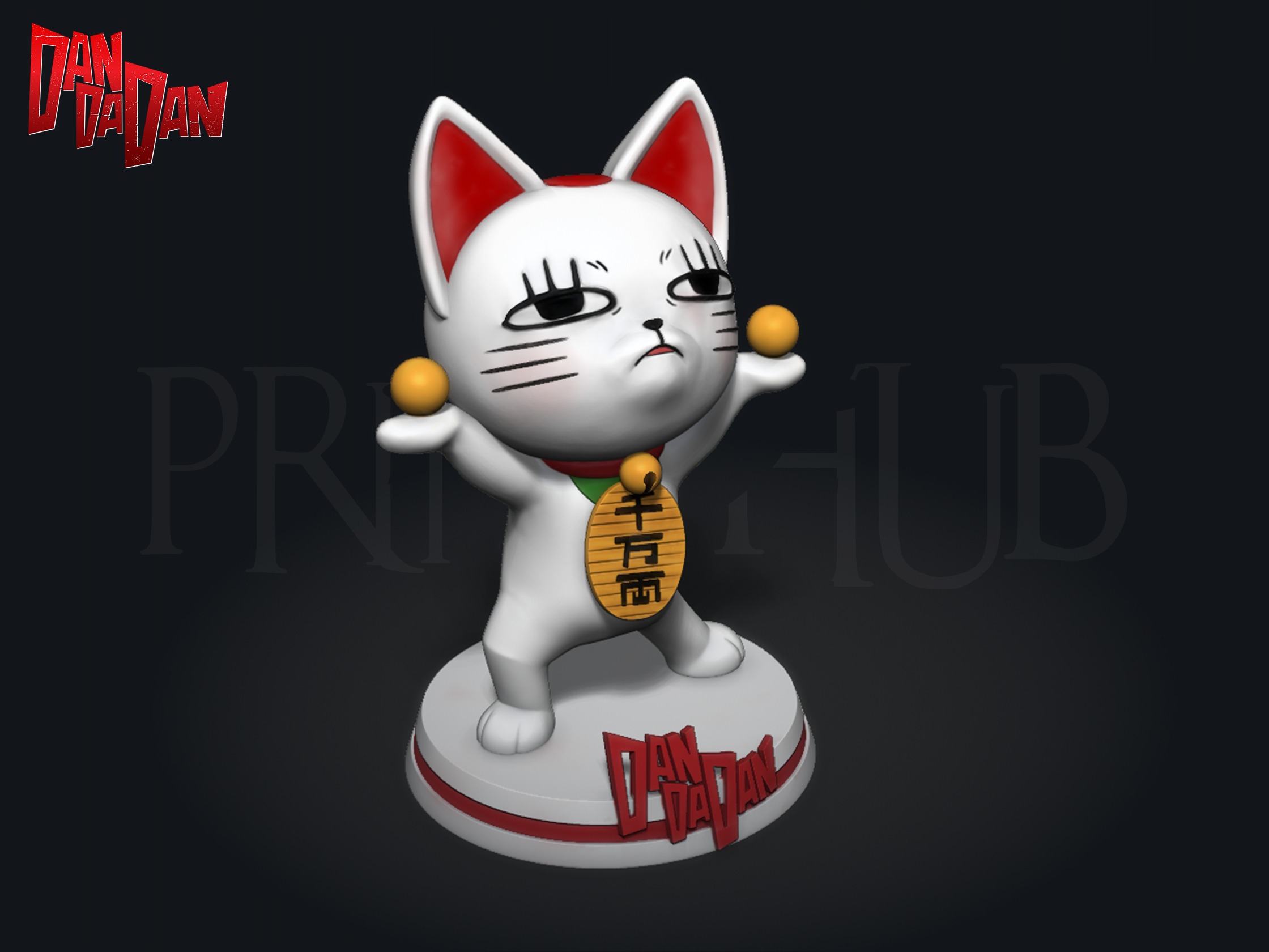 Dandadan Cat Turbo Granny  3D print model_5