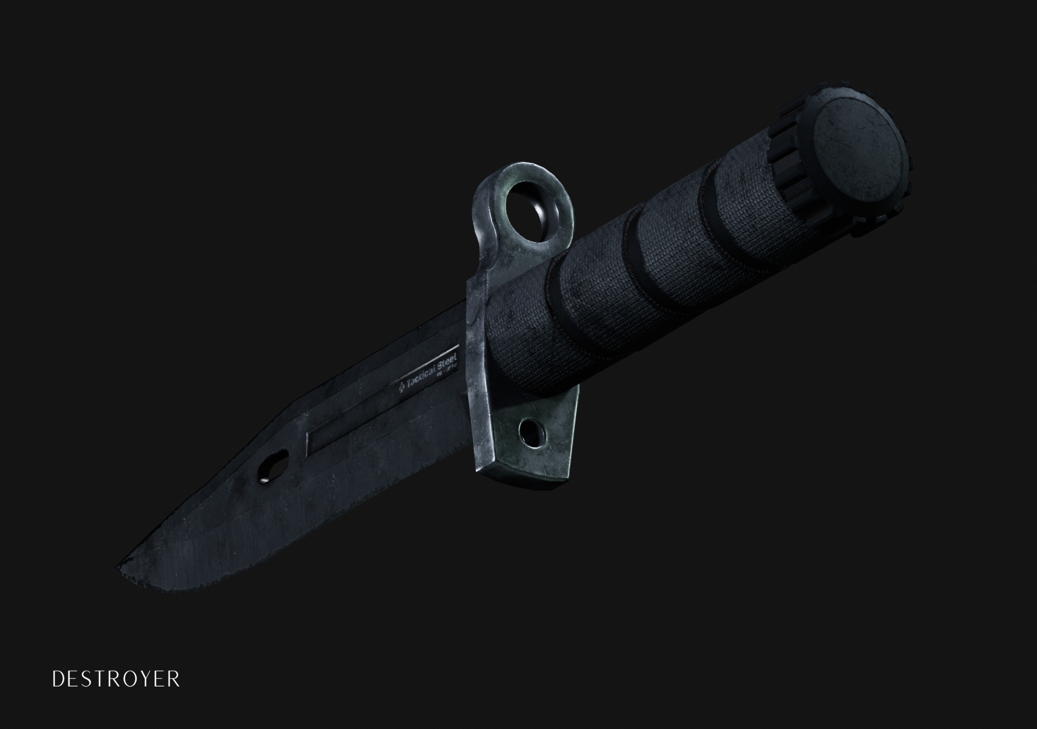 Tactical Knife 3D model_3