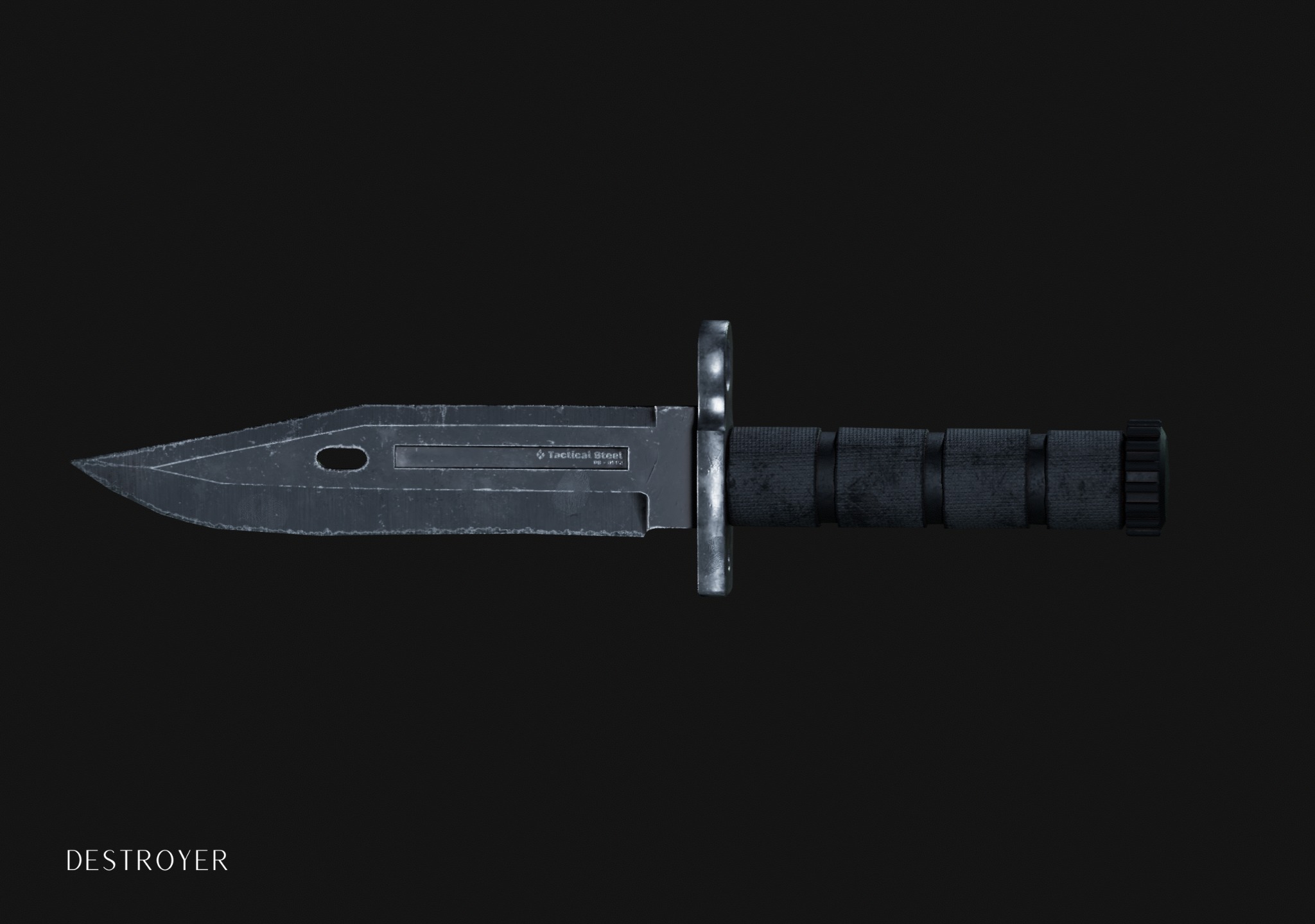 Tactical Knife 3D model_2