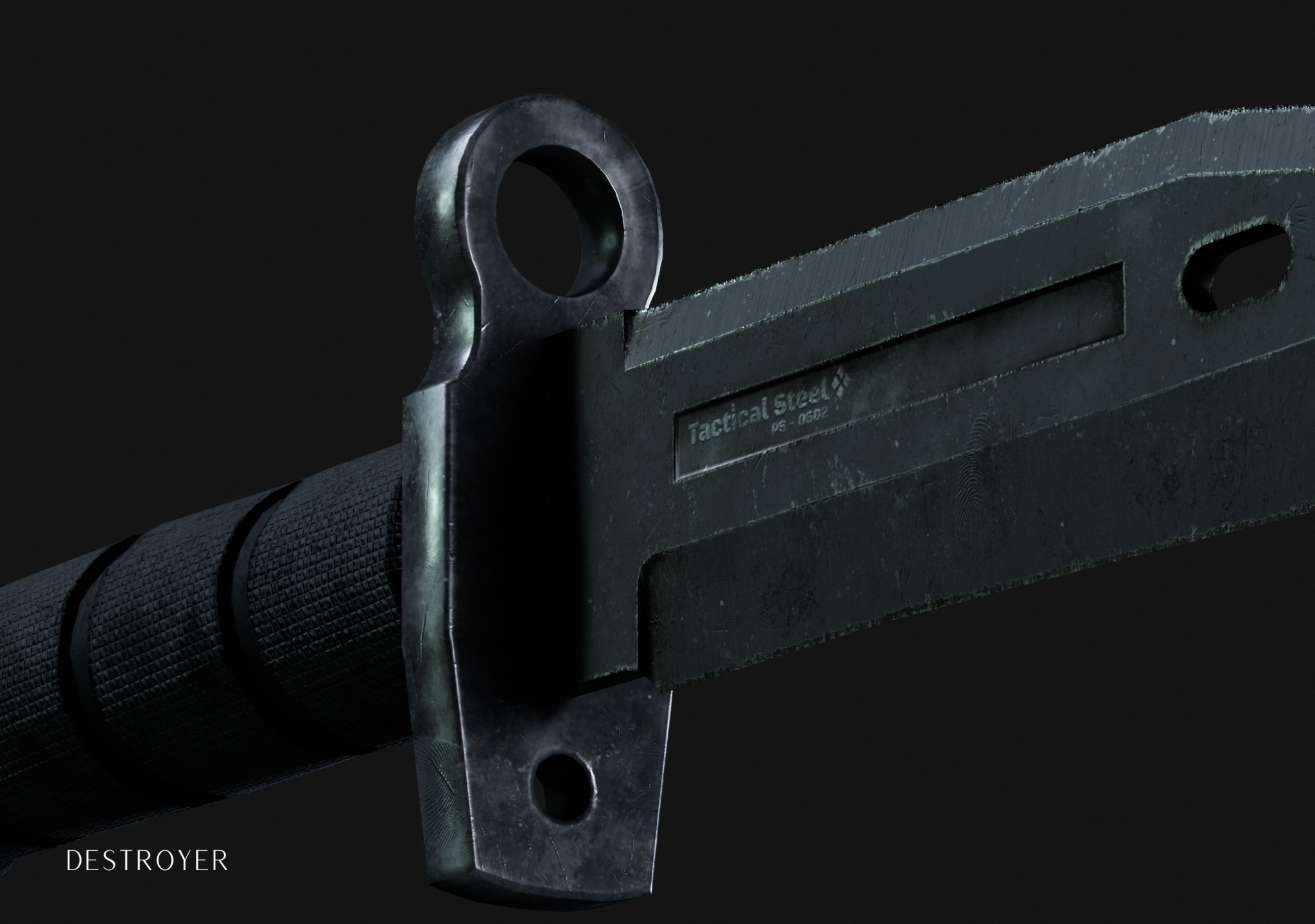 Tactical Knife 3D model_5