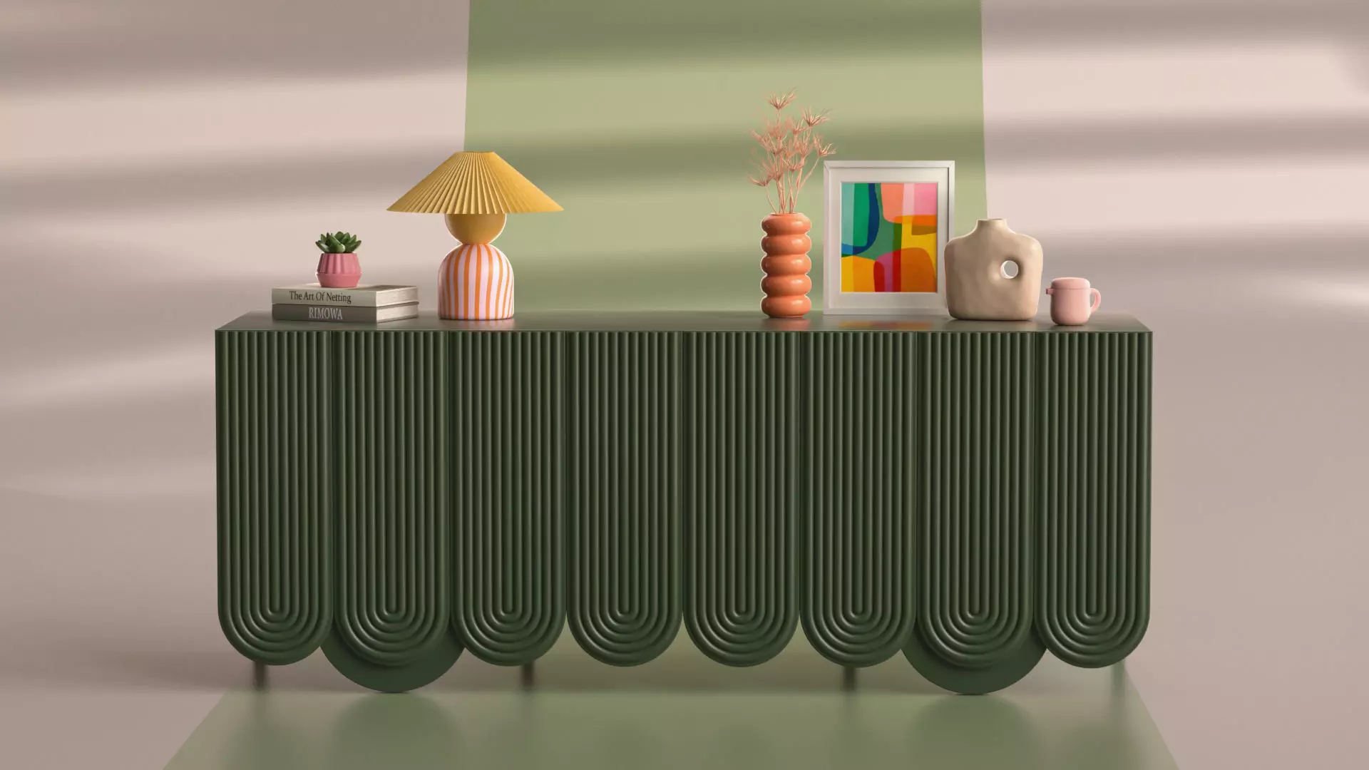Modern Cabinet Design Free low-poly 3D model