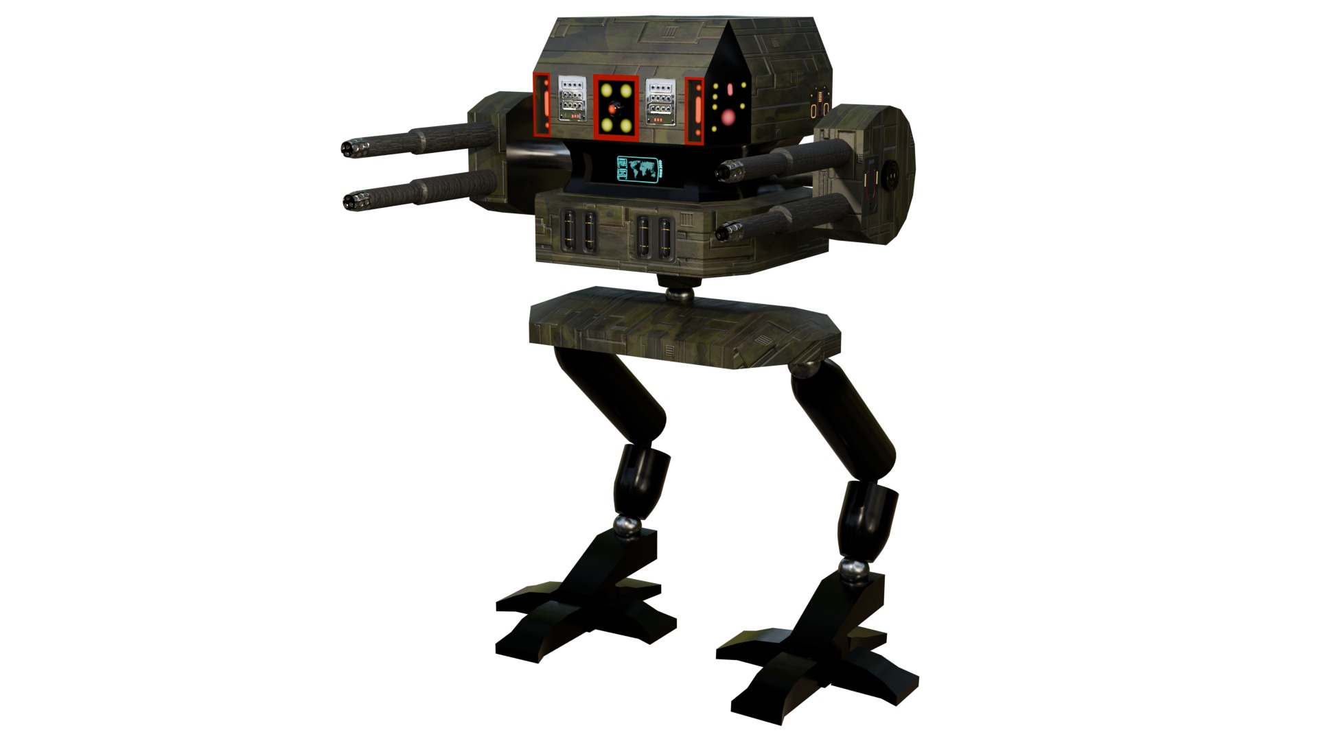 Battle Droid Low-poly 3D model_8