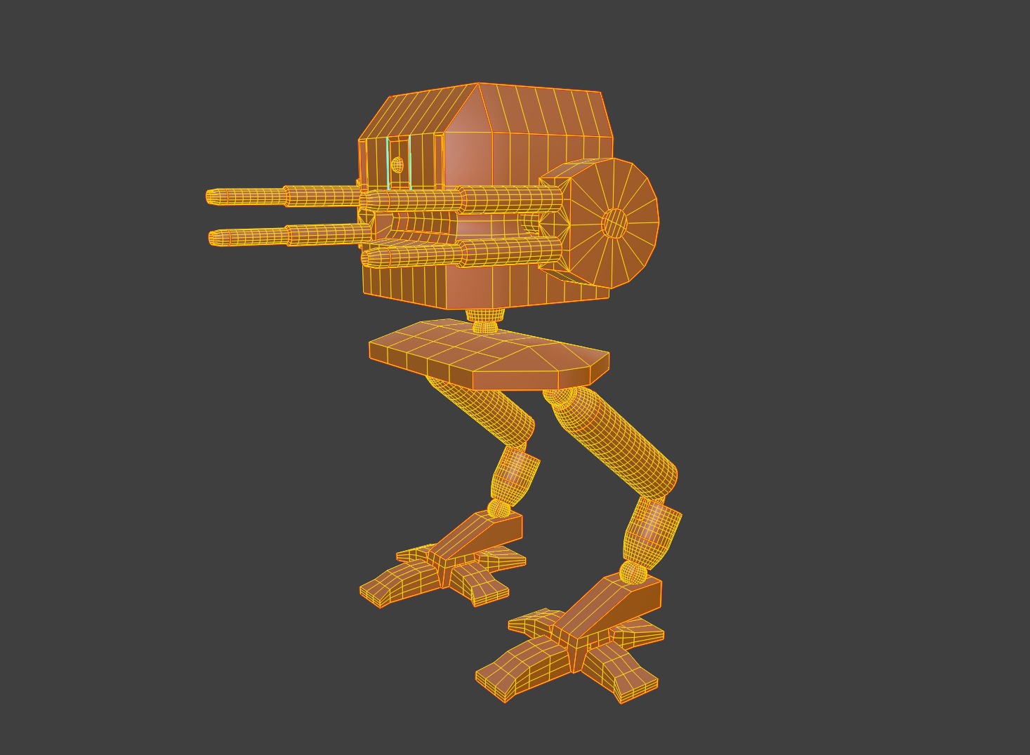 Battle Droid Low-poly 3D model_17