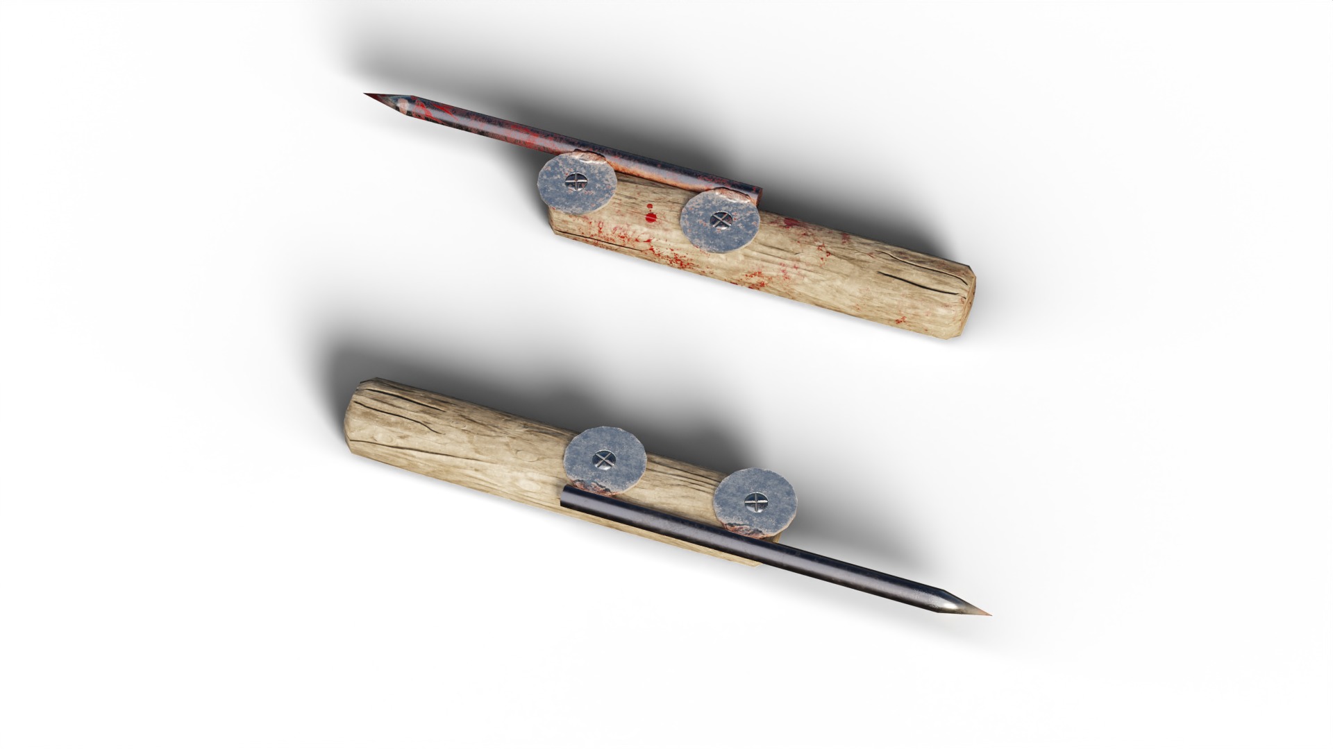 Prison Knifes Collection Low-poly 3D model_13