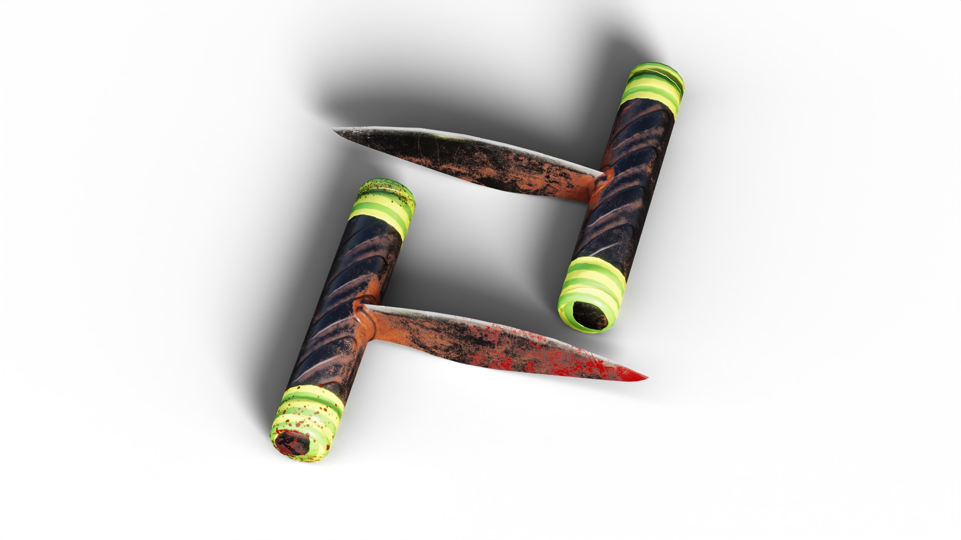 Prison Knifes Collection Low-poly 3D model_4