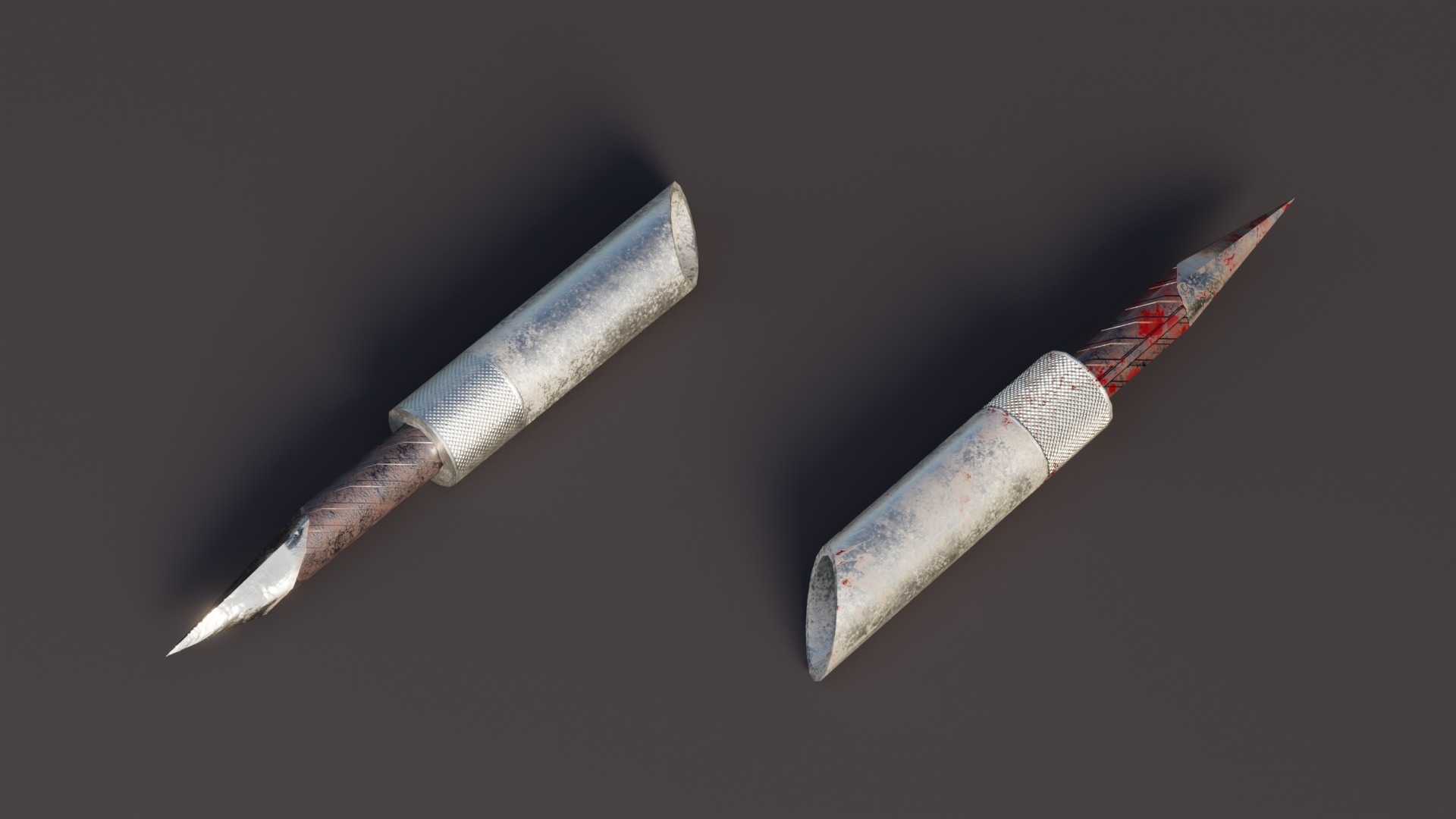 Prison Knifes Collection Low-poly 3D model_7