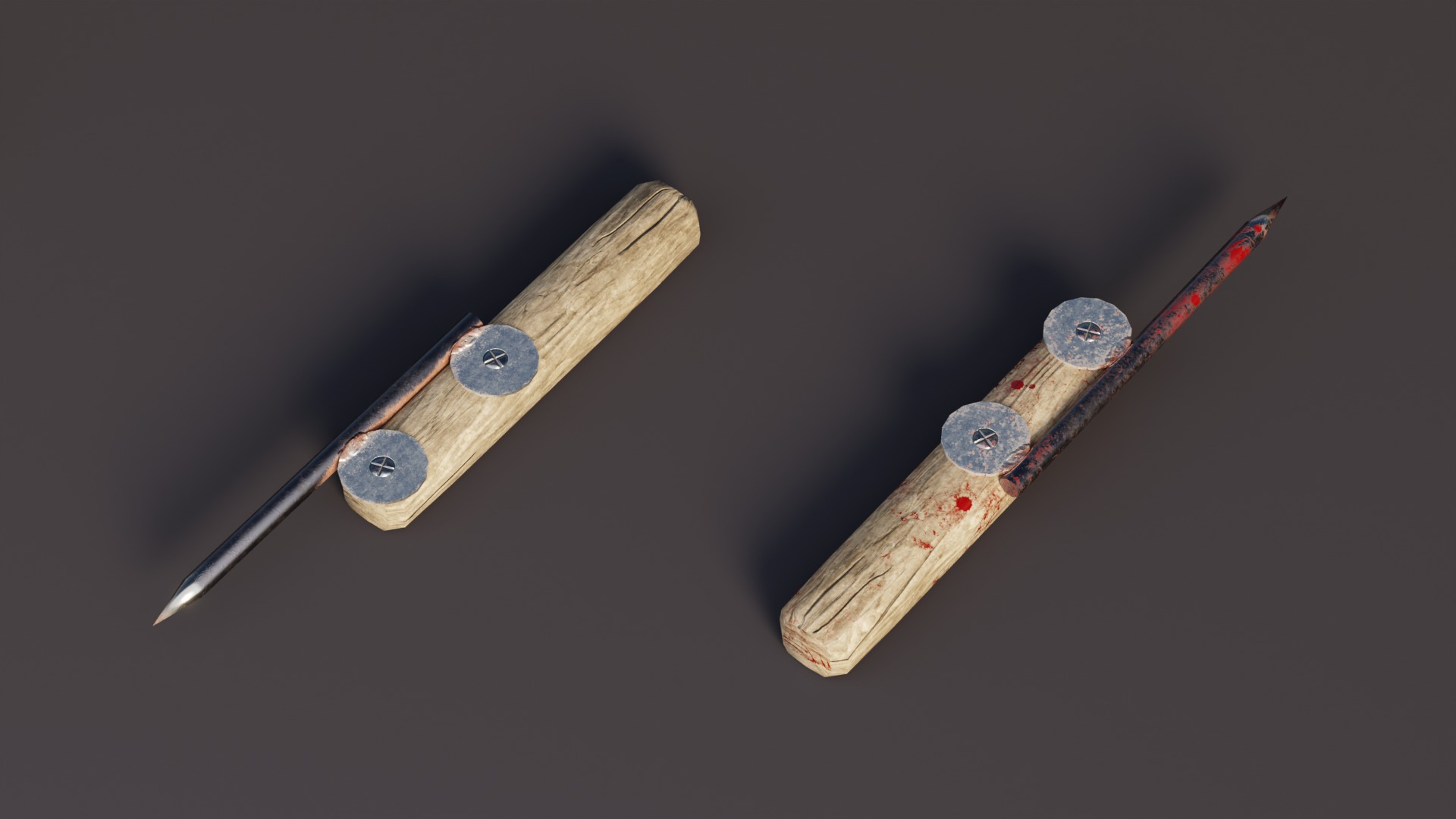 Prison Knifes Collection Low-poly 3D model_11