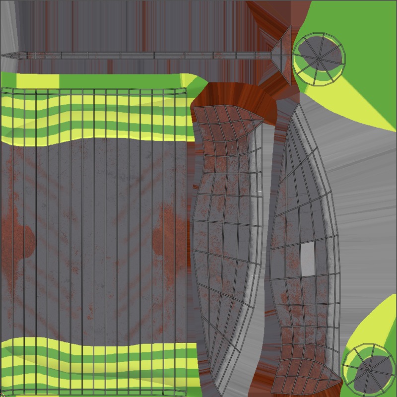 Prison Knifes Collection Low-poly 3D model_6