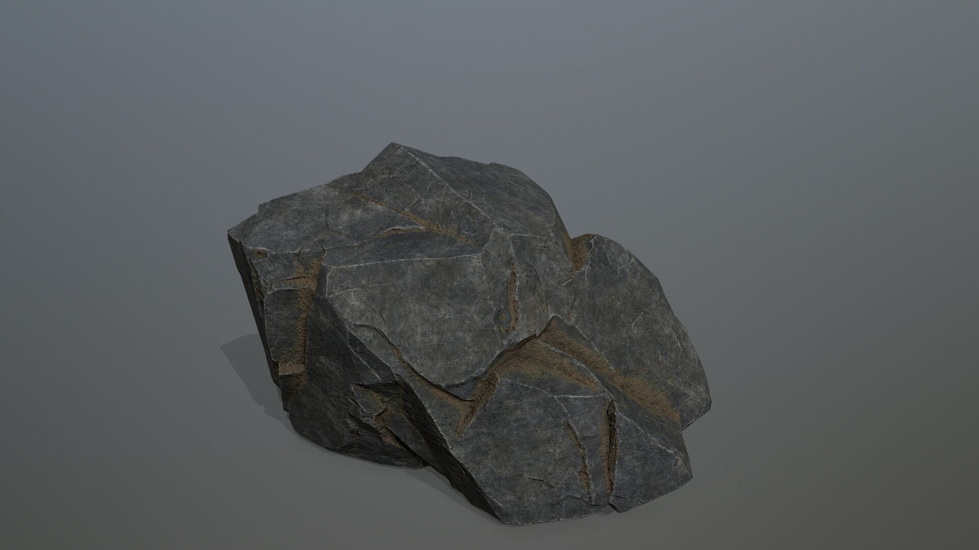 cliff rocks Low-poly 3D model_2