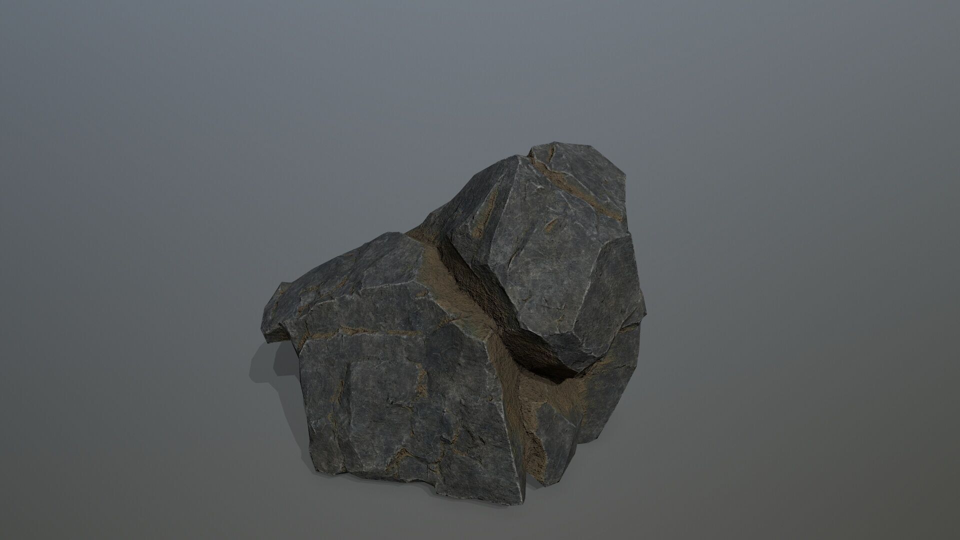 cliff rocks Low-poly 3D model_5