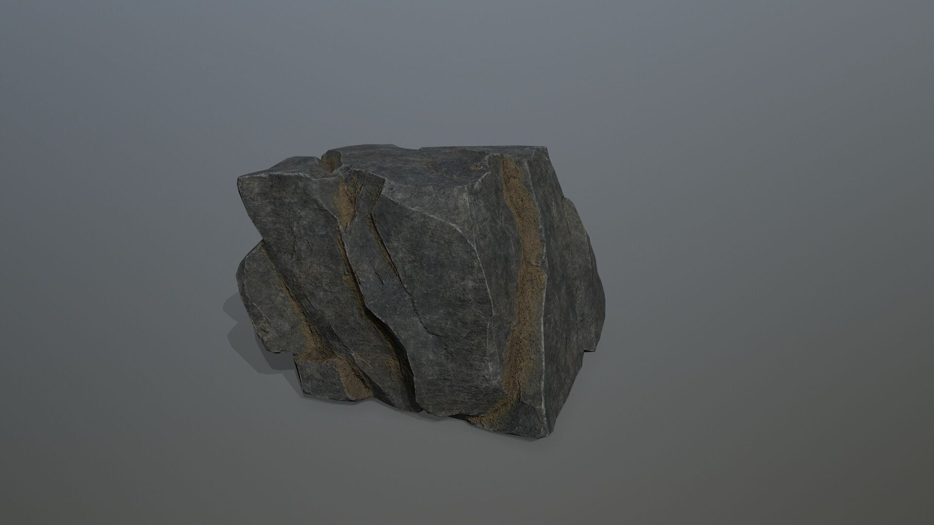 cliff rocks Low-poly 3D model_7