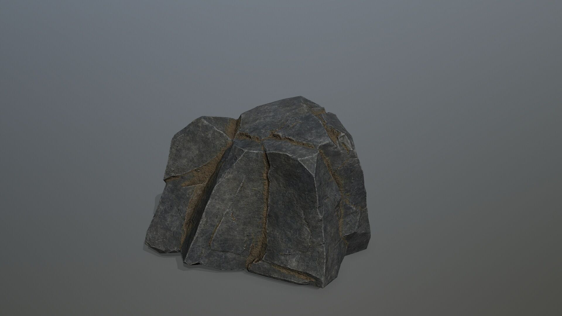 cliff rocks Low-poly 3D model_6