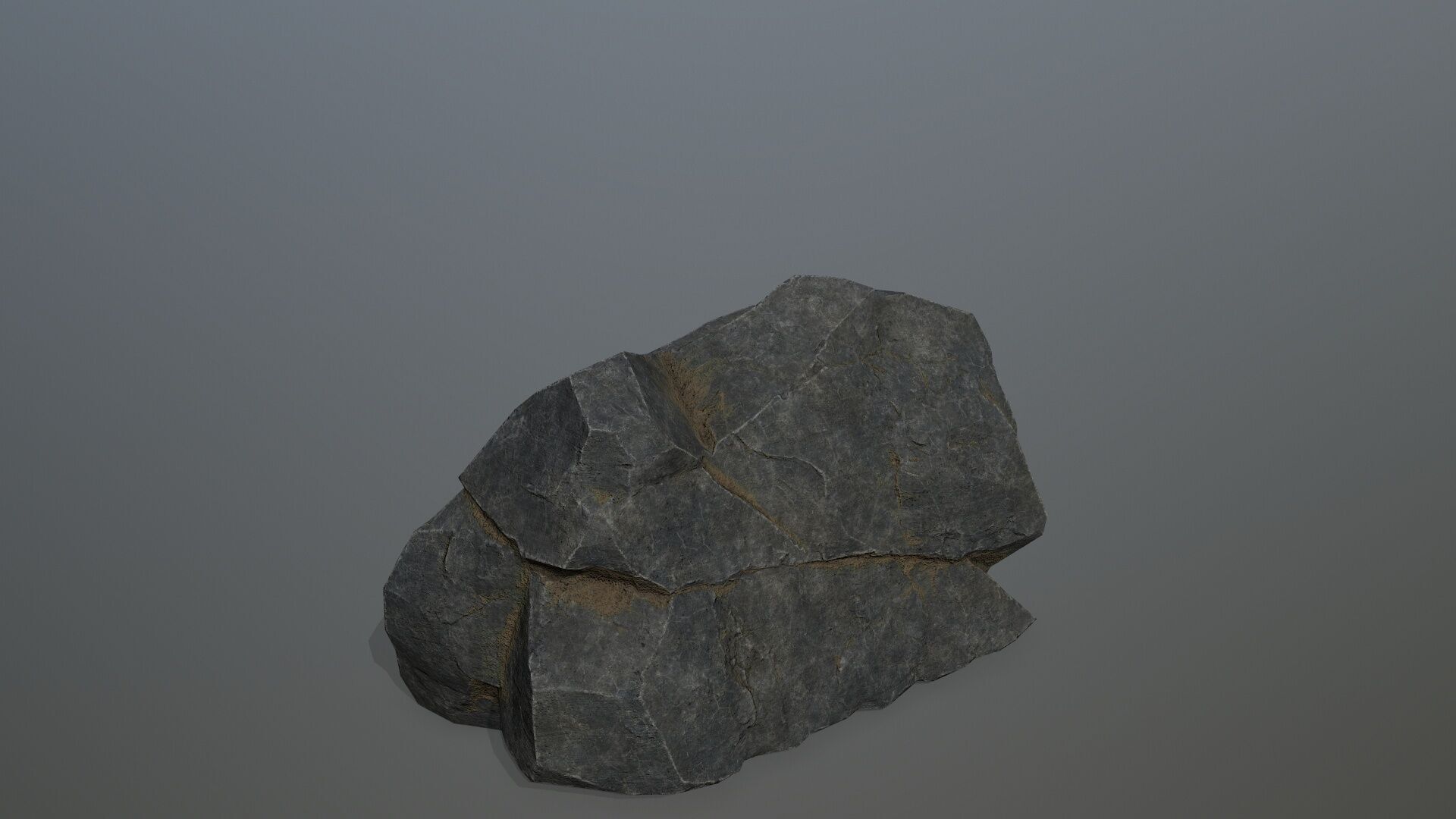 cliff rocks Low-poly 3D model_4