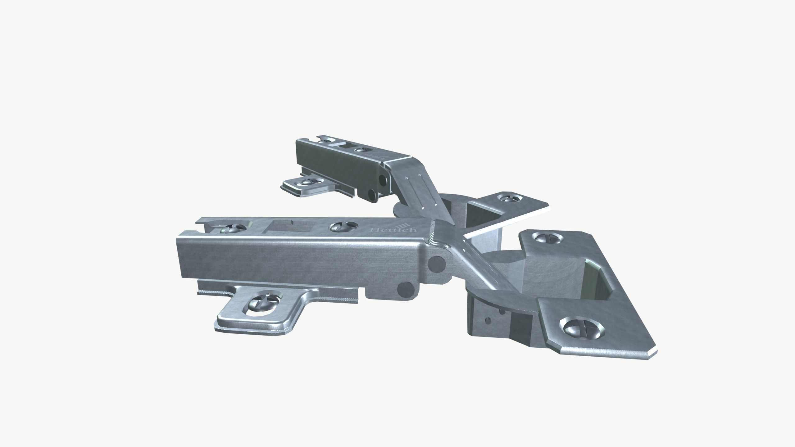 Door Hinges Low-poly 3D model_3