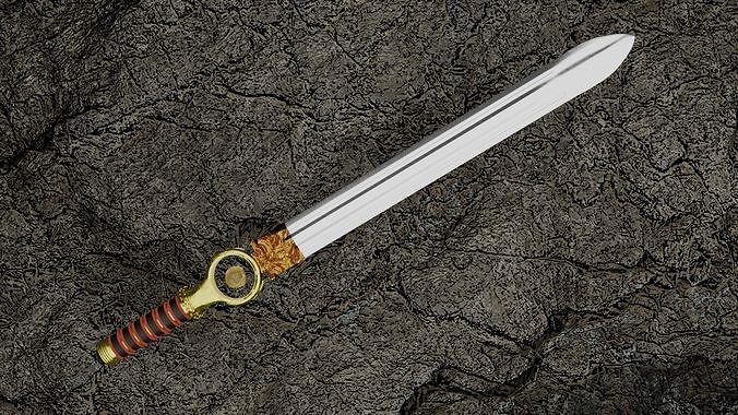 Magic sword  Low-poly 3D model