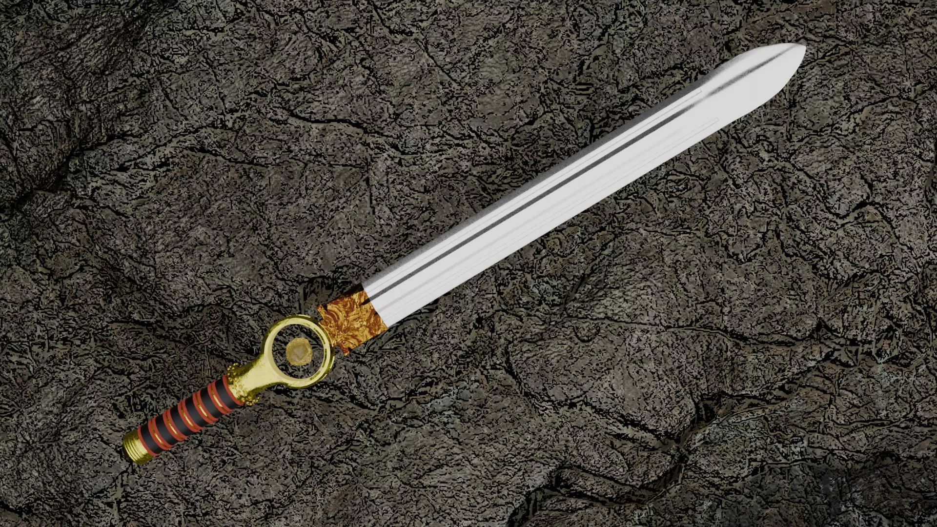 Magic sword Free low-poly 3D model