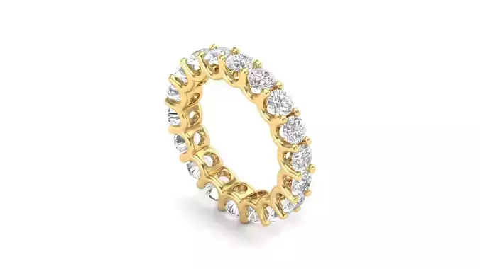U Shaped Eternity Ring 3 point 6 mm stone size swiss 11 and EU51