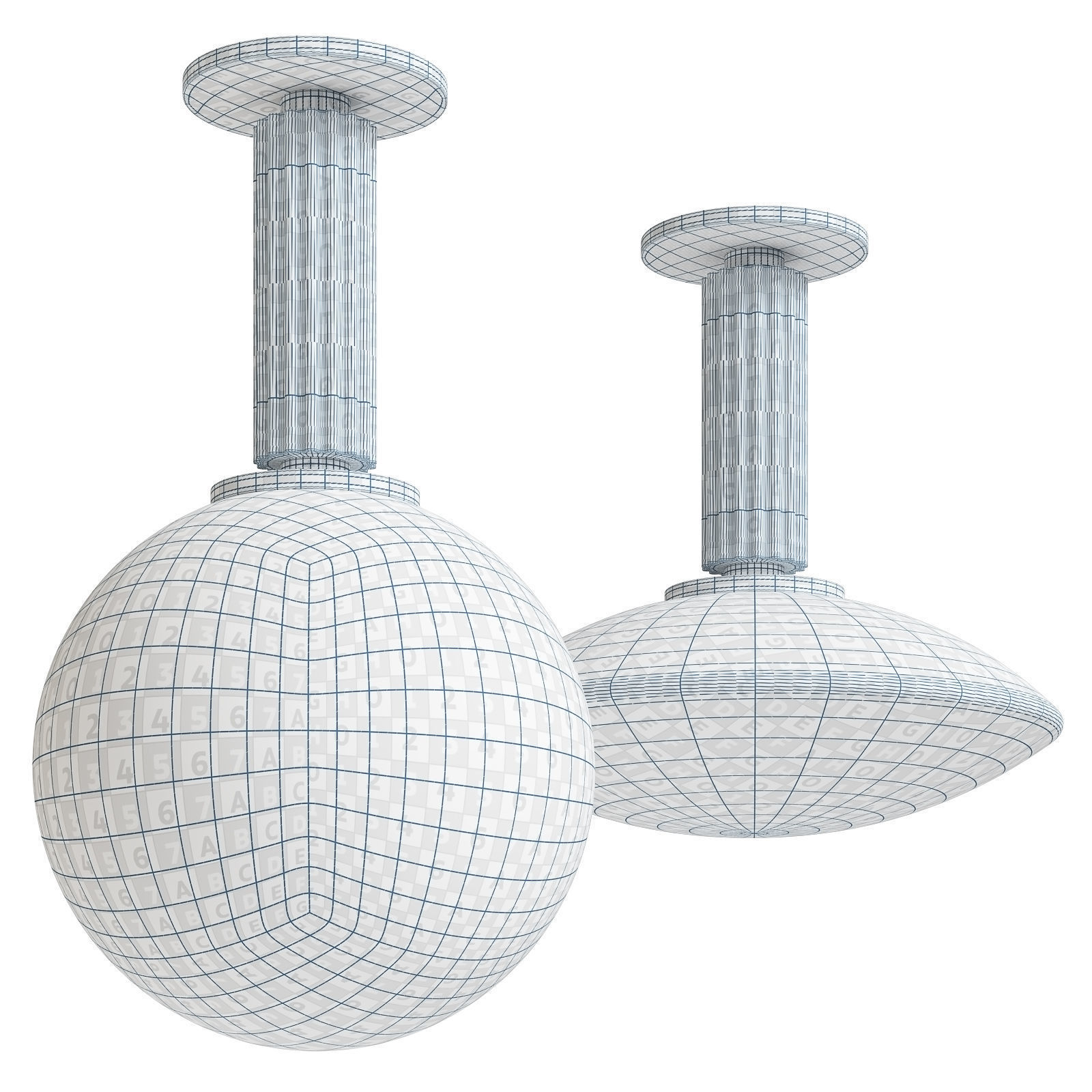 Allied Maker Meridian Flush Globe Mount 3D model_13