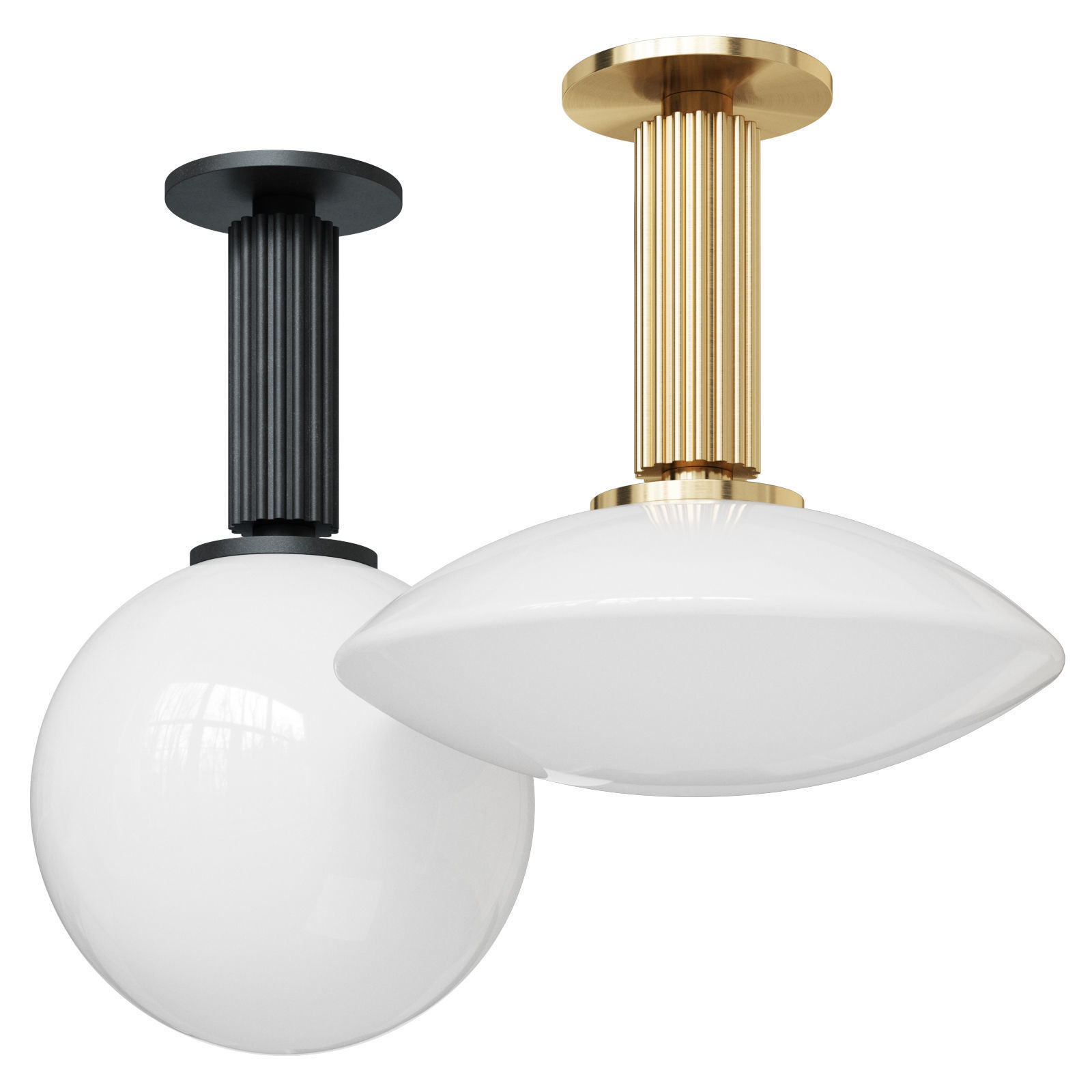 Allied Maker Meridian Flush Globe Mount 3D model_9