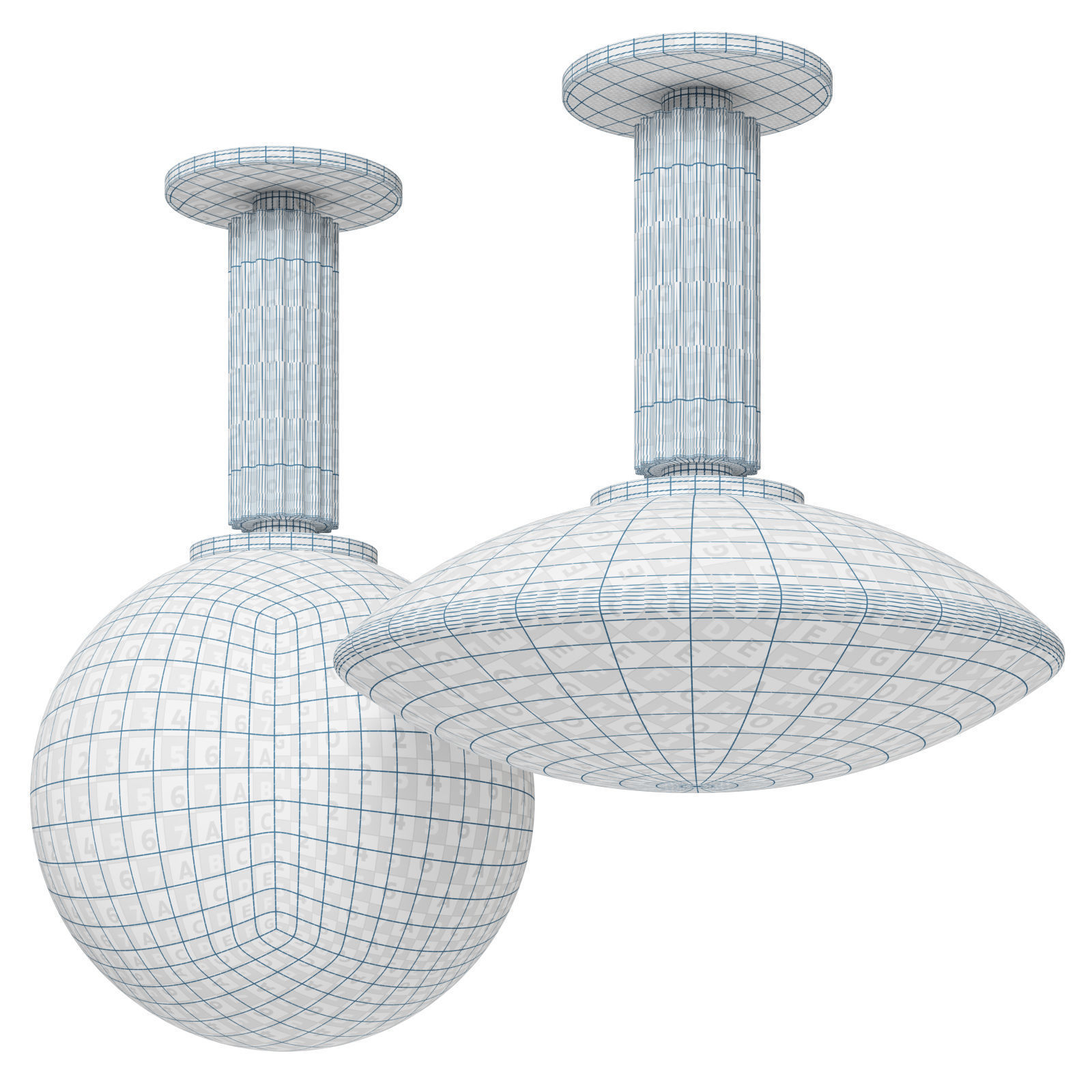 Allied Maker Meridian Flush Globe Mount 3D model_12