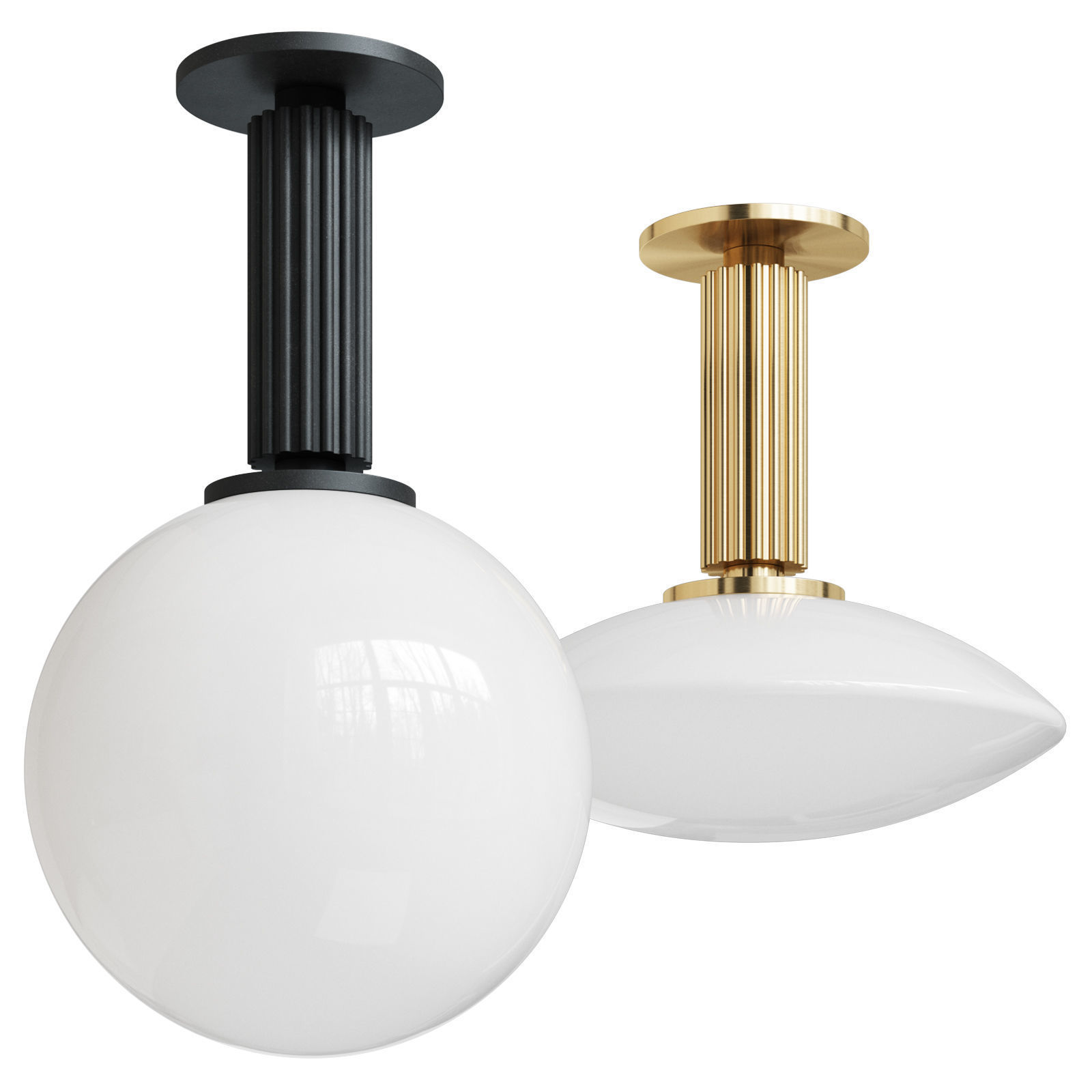 Allied Maker Meridian Flush Globe Mount 3D model_1