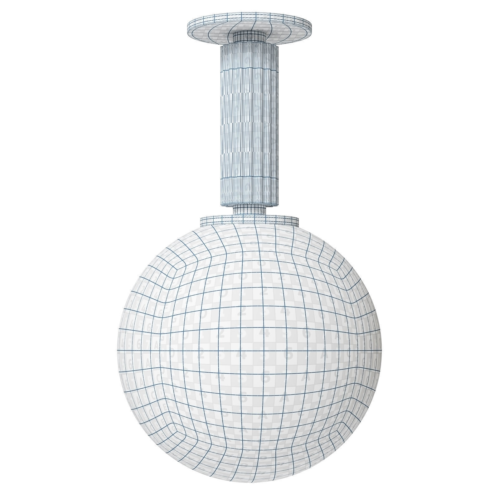 Allied Maker Meridian Flush Globe Mount 3D model_14