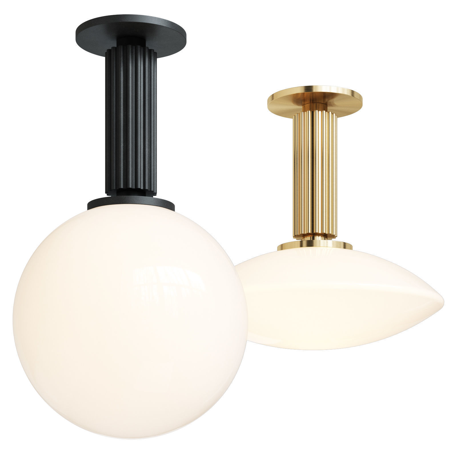 Allied Maker Meridian Flush Globe Mount 3D model_4