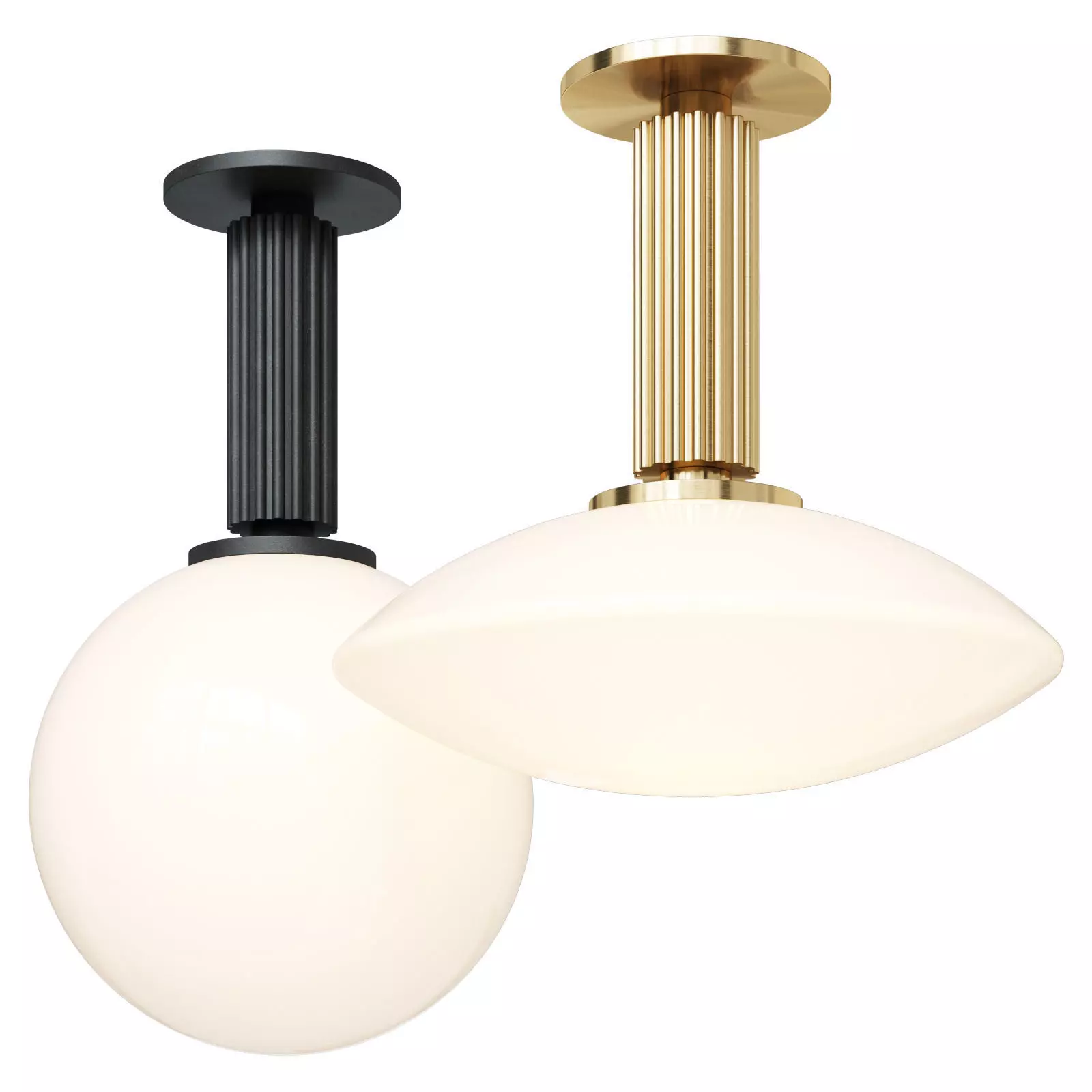 Allied Maker Meridian Flush Globe Mount 3D model_0