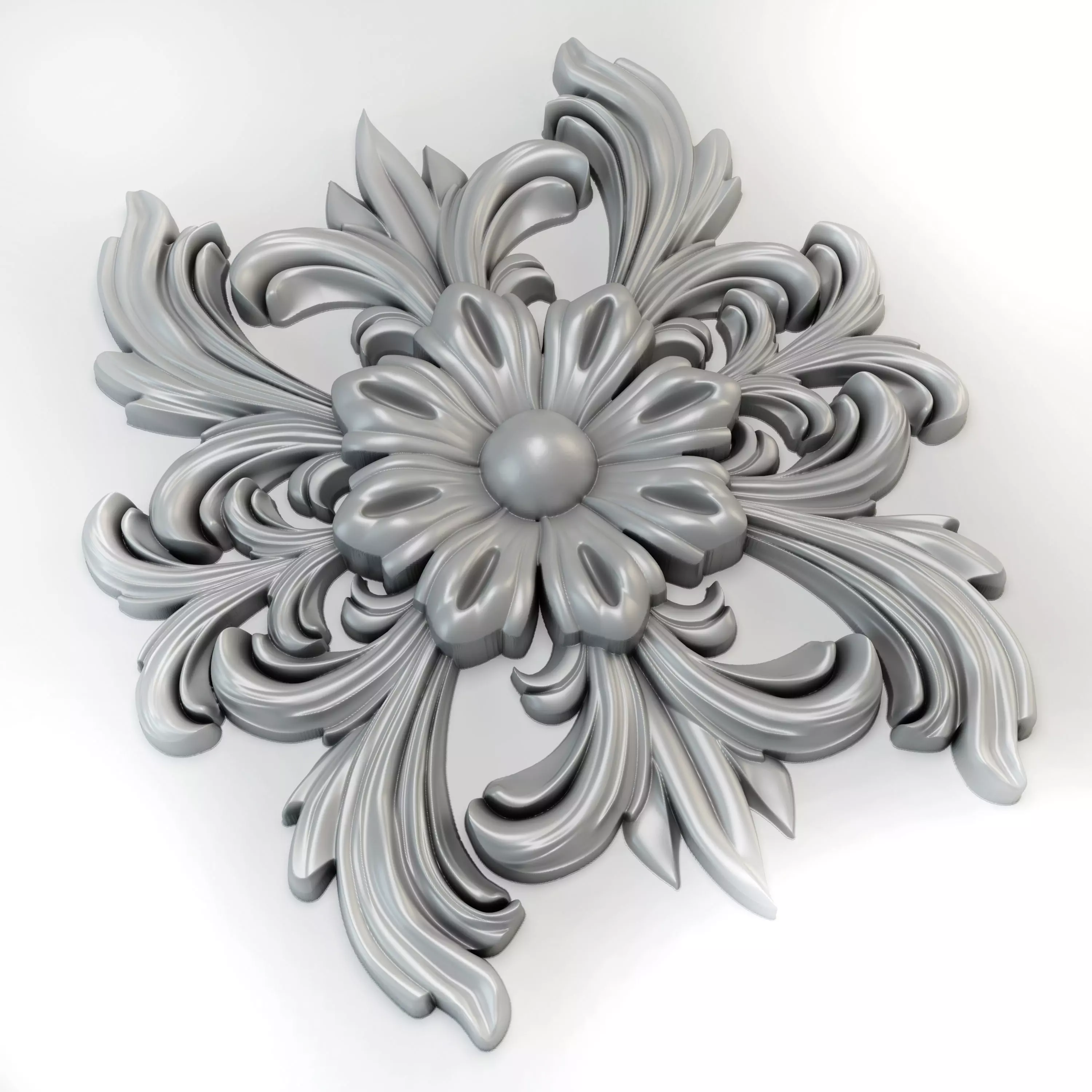 3D stl model of a flower for CNC router 3D print model
