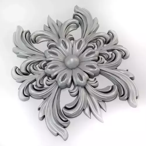 3D stl model of a flower for CNC router 