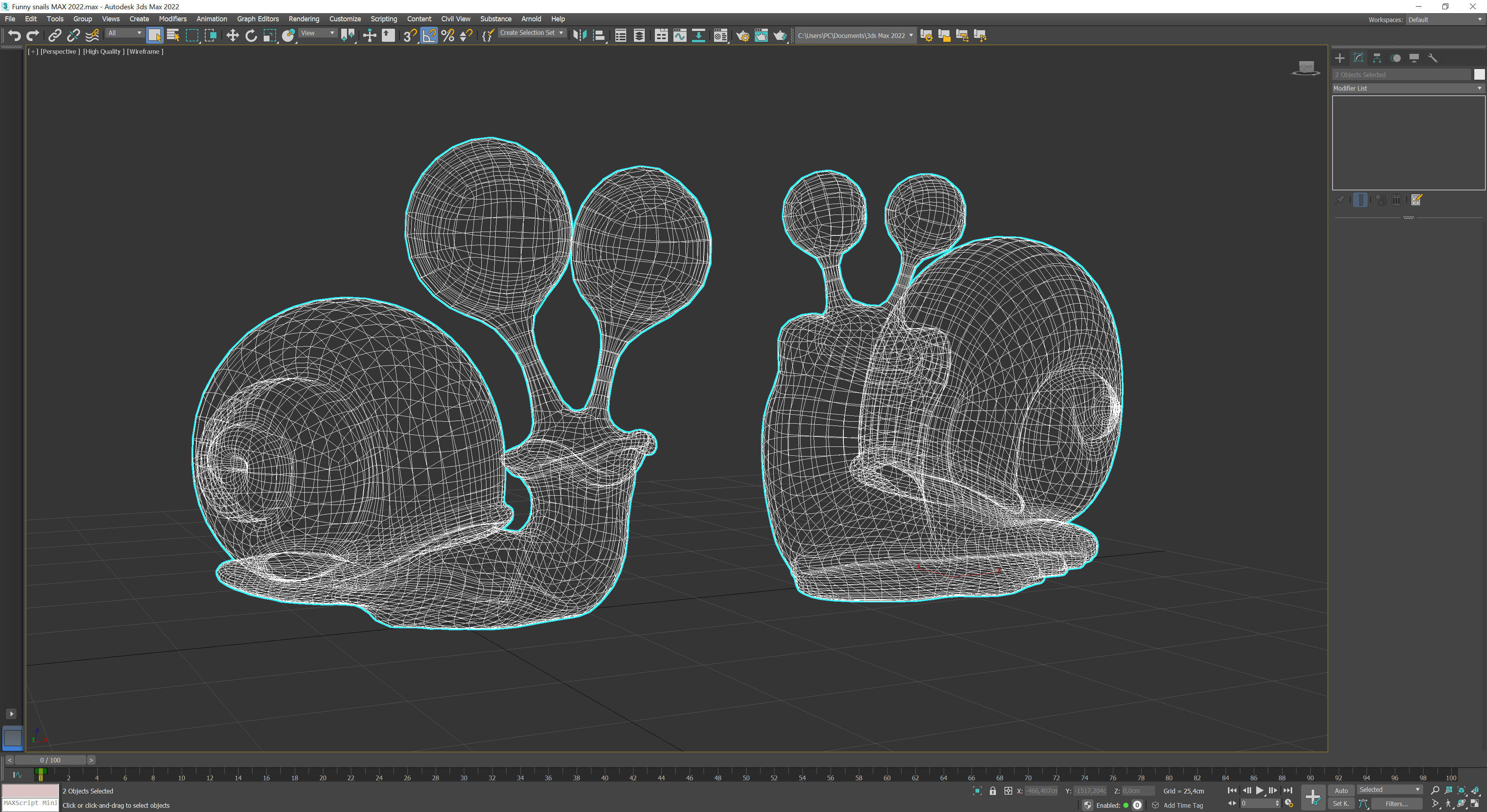 Funny snails Low-poly 3D model_11