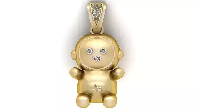 MONKEY TOY PENDANT 3D PRINTABLE MODEL 
