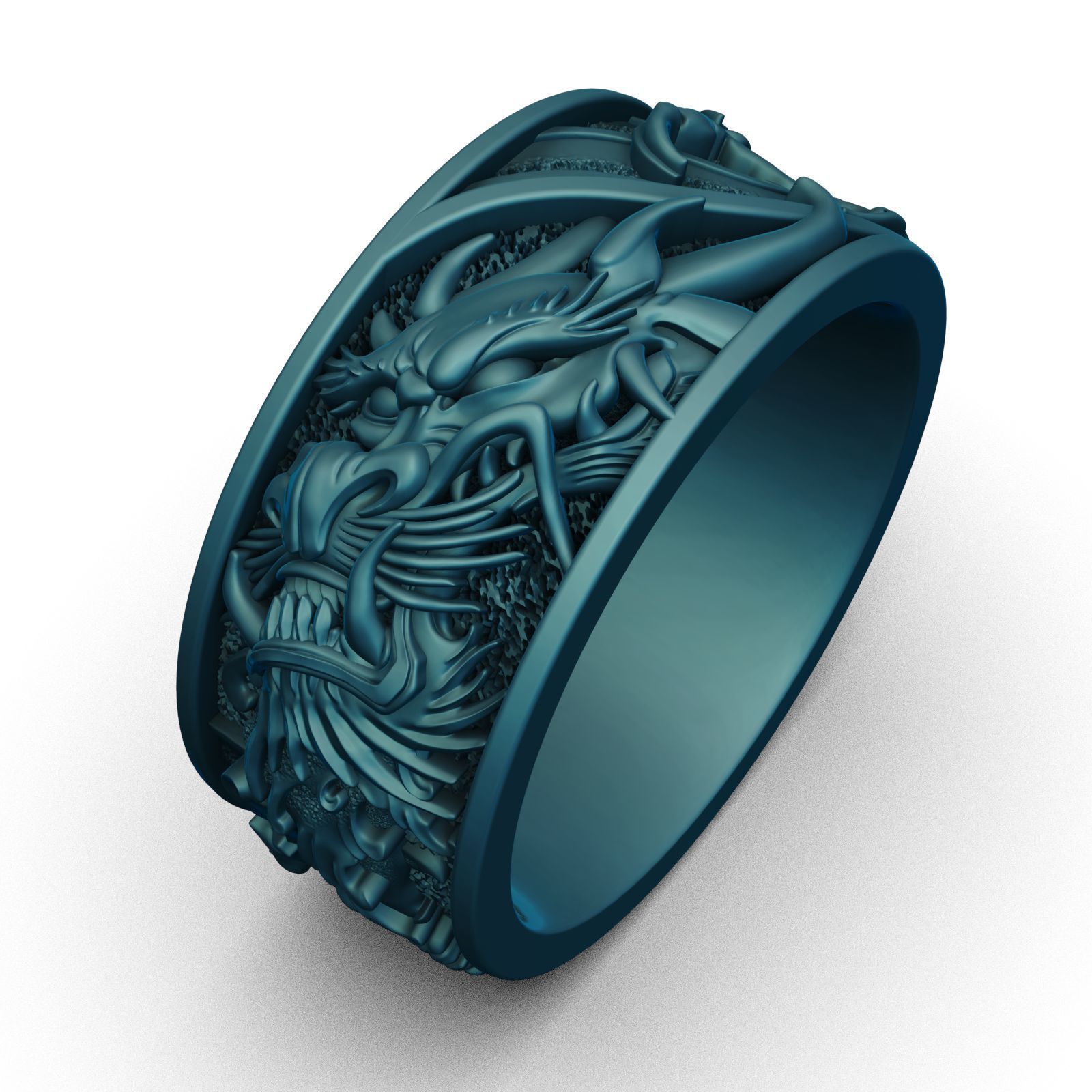 Dragons Fury Ring 3D print model_1