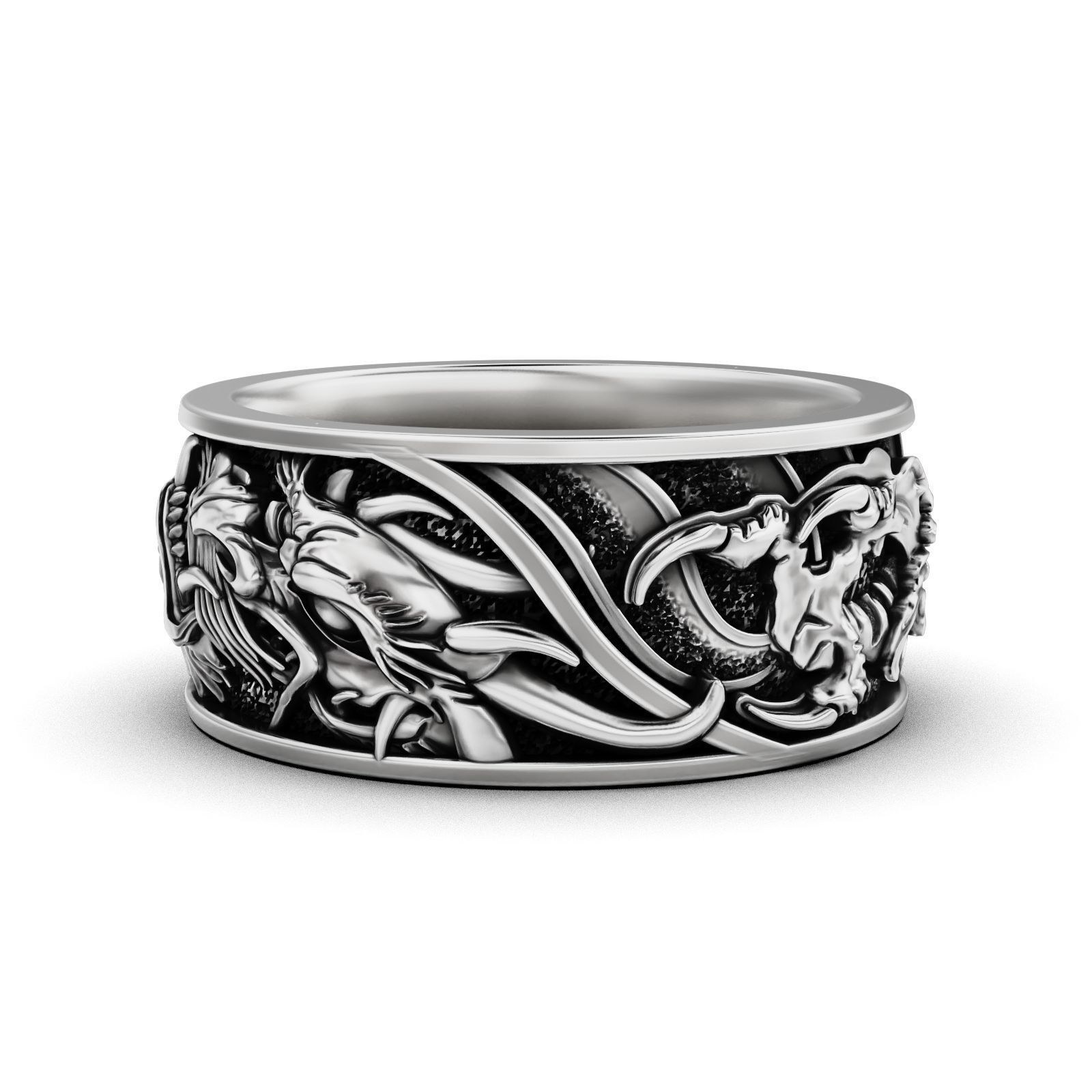 Dragons Fury Ring 3D print model_2