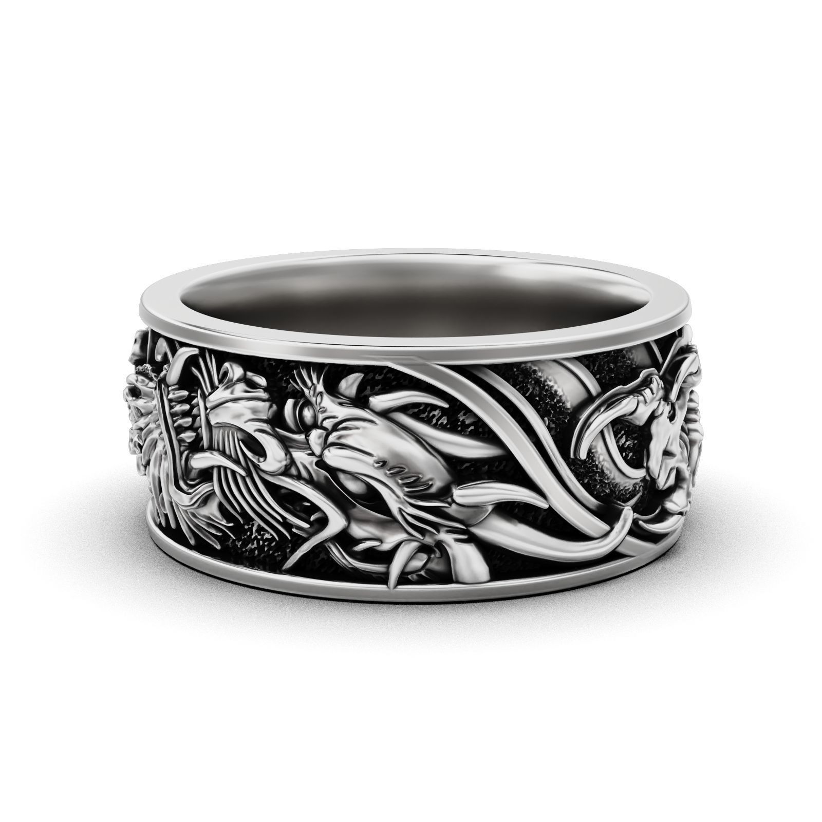 Dragons Fury Ring 3D print model_18