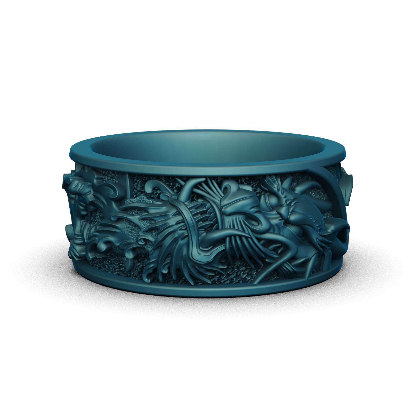 Dragons Fury Ring 3D print model_7