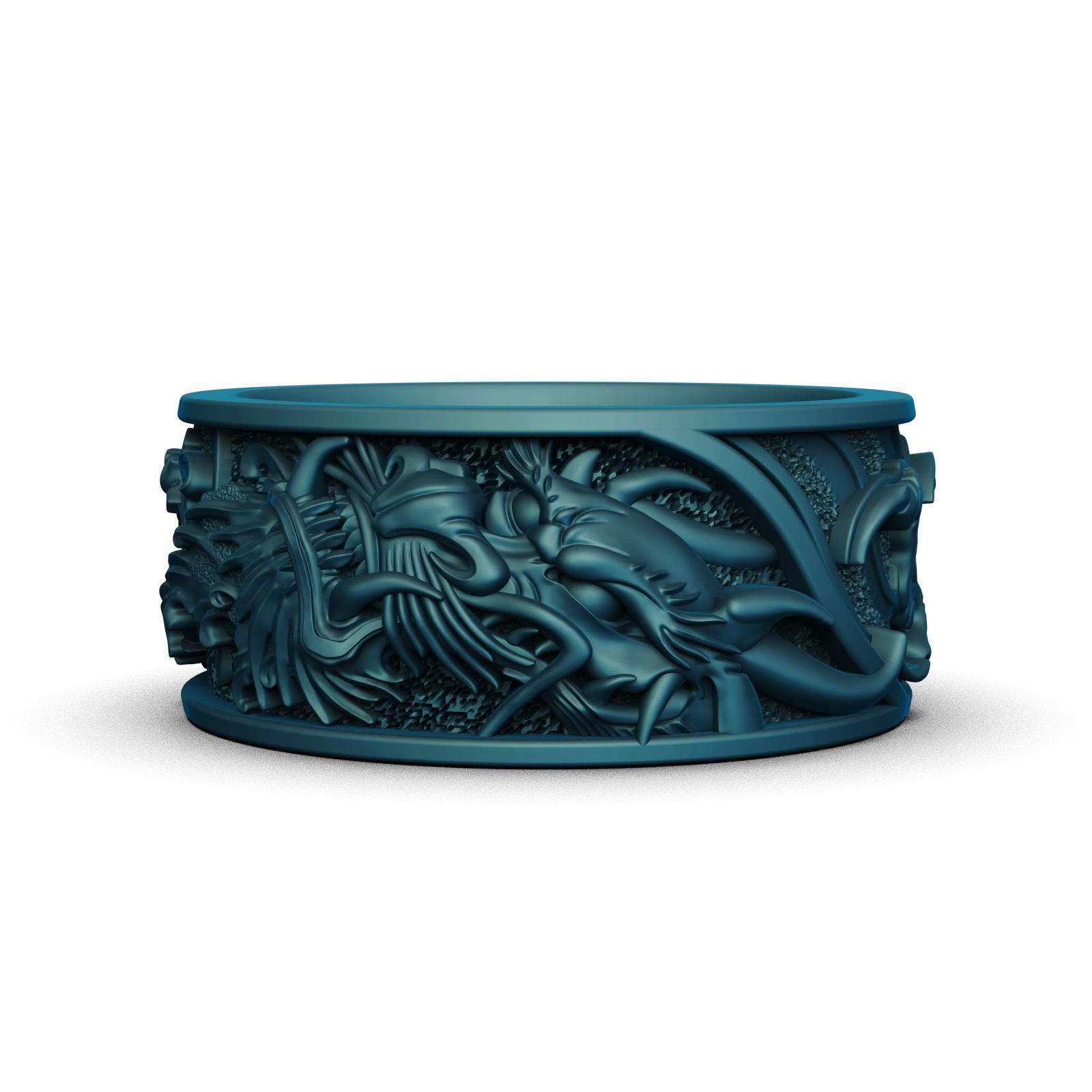 Dragons Fury Ring 3D print model_5