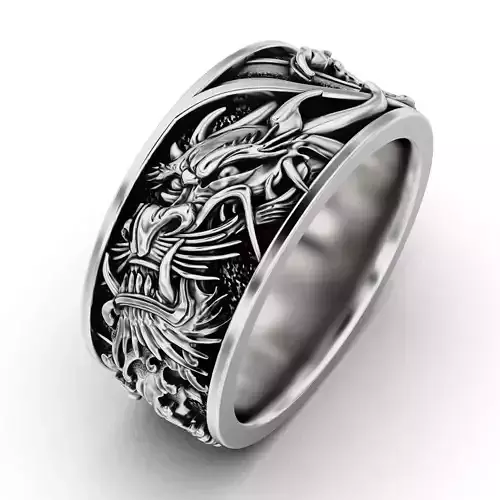 Dragons Fury Ring 3D print model