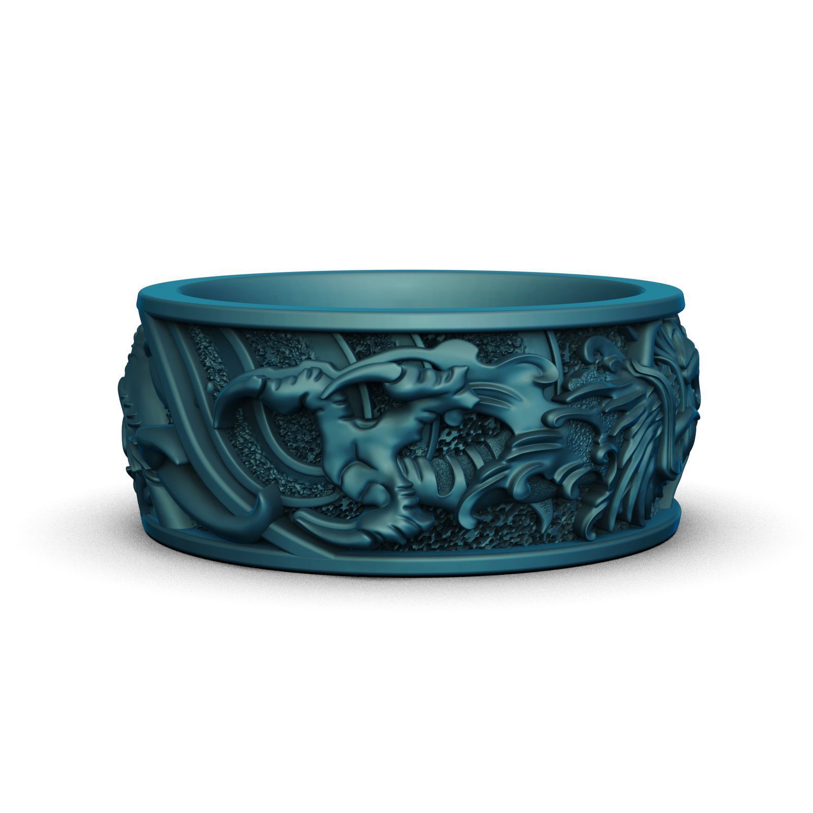 Dragons Fury Ring 3D print model_9