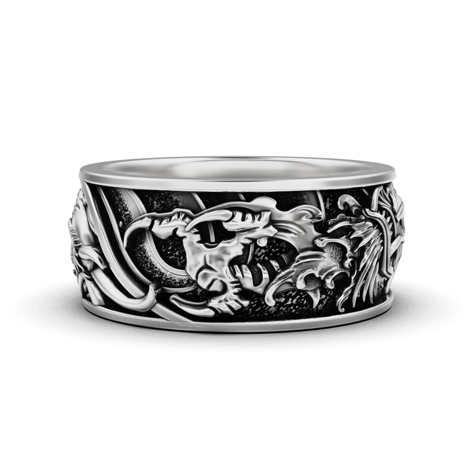 Dragons Fury Ring 3D print model_8