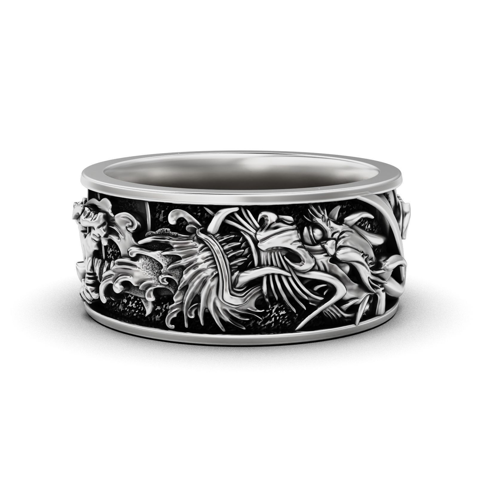 Dragons Fury Ring 3D print model_6