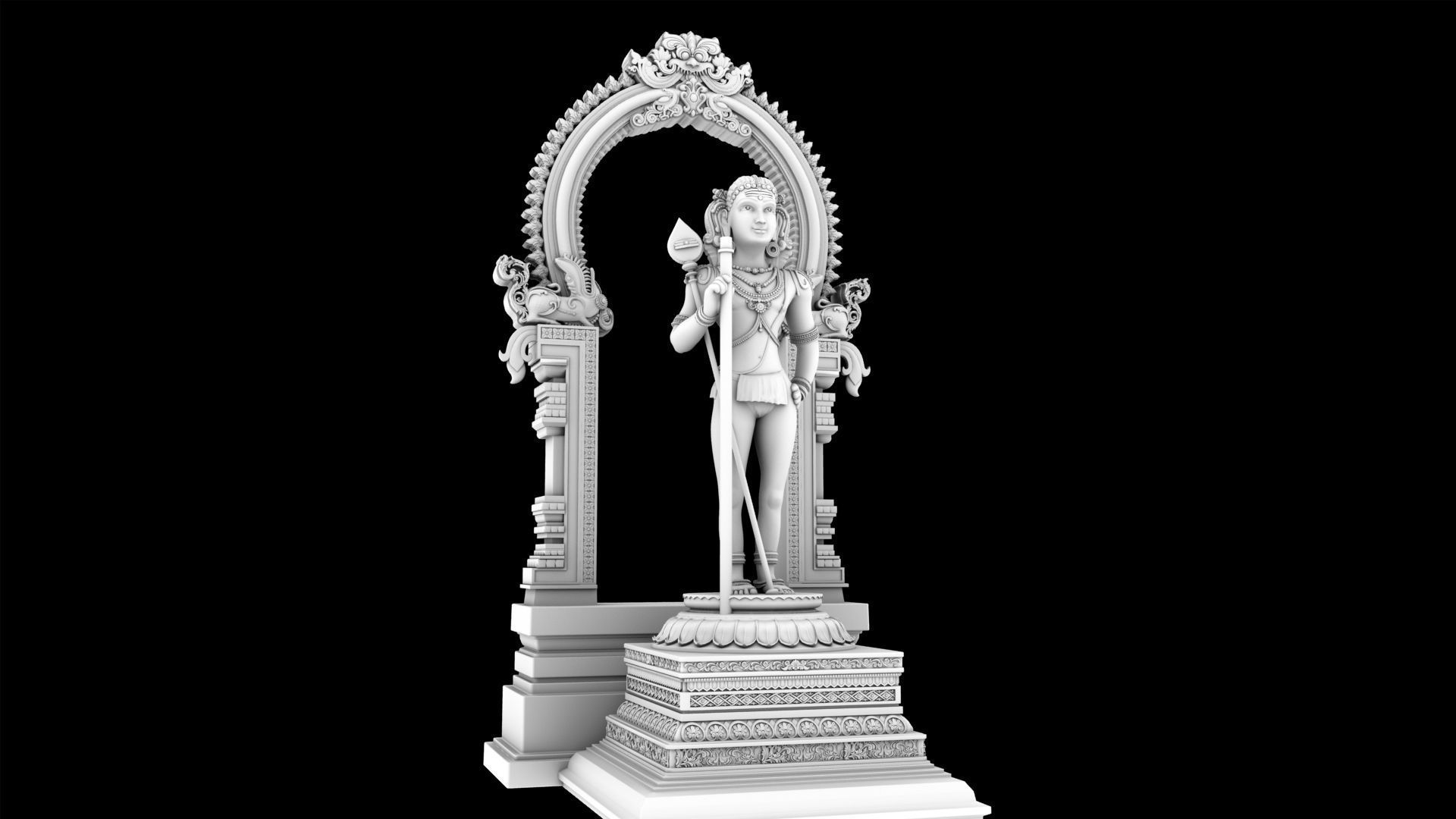 lord palani murugan 3D model_12